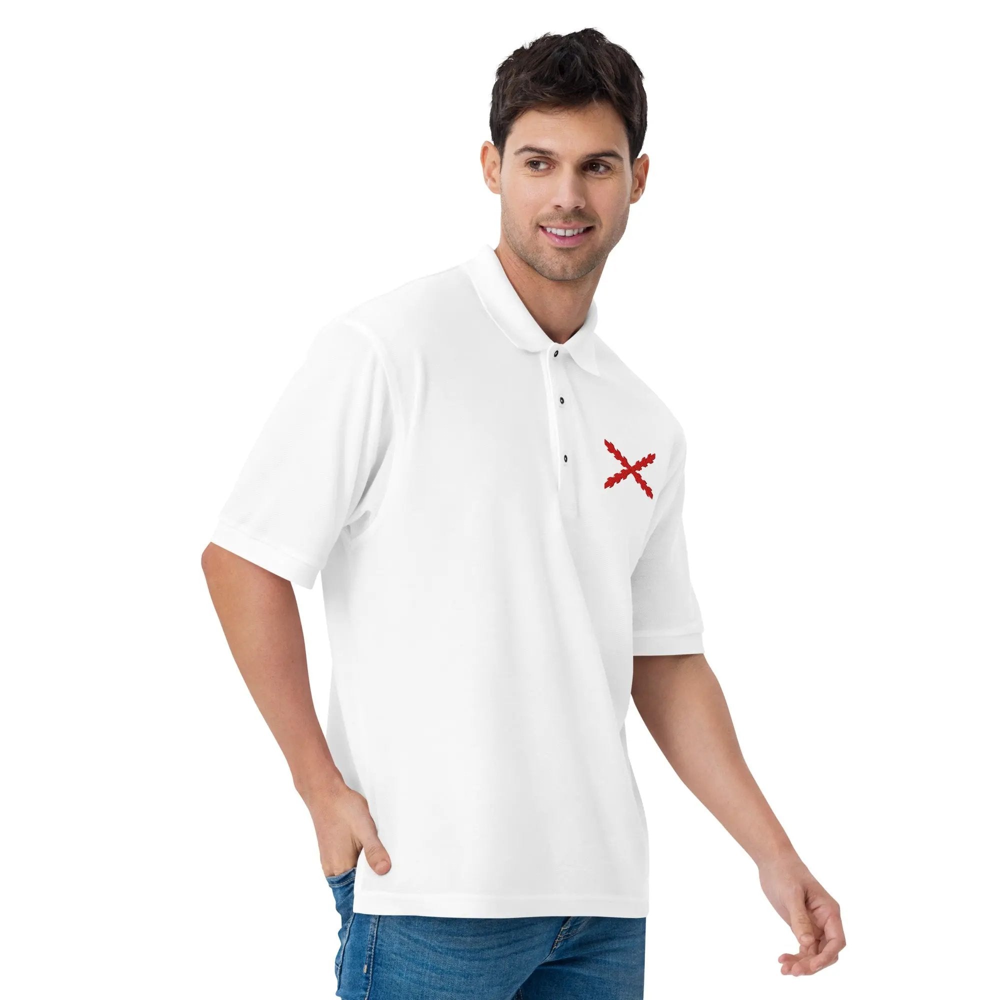 Comprar Polo para hombre premium Cruz de Borgoña La Flamenca de Borgoña Bandera España