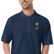 Comprar Polo para hombre premium Infantería de Marina La Flamenca de Borgoña, Bandera de España, Cruz de Borgoña, Patricia Muñoz, VOX