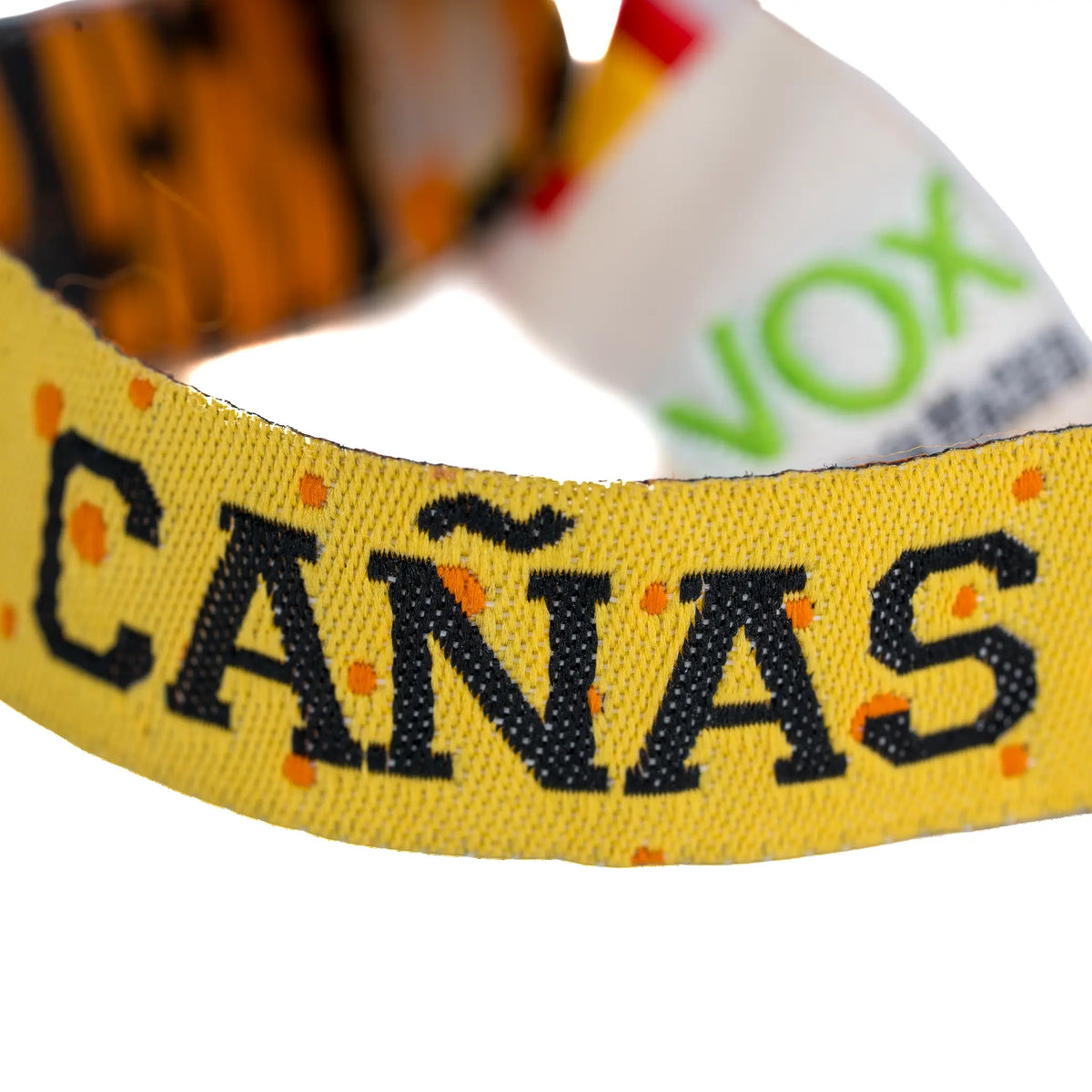 Comprar Pulsera de tela Cañas por España de VOX año 2018 - unidad única La Flamenca de Borgoña Bandera España