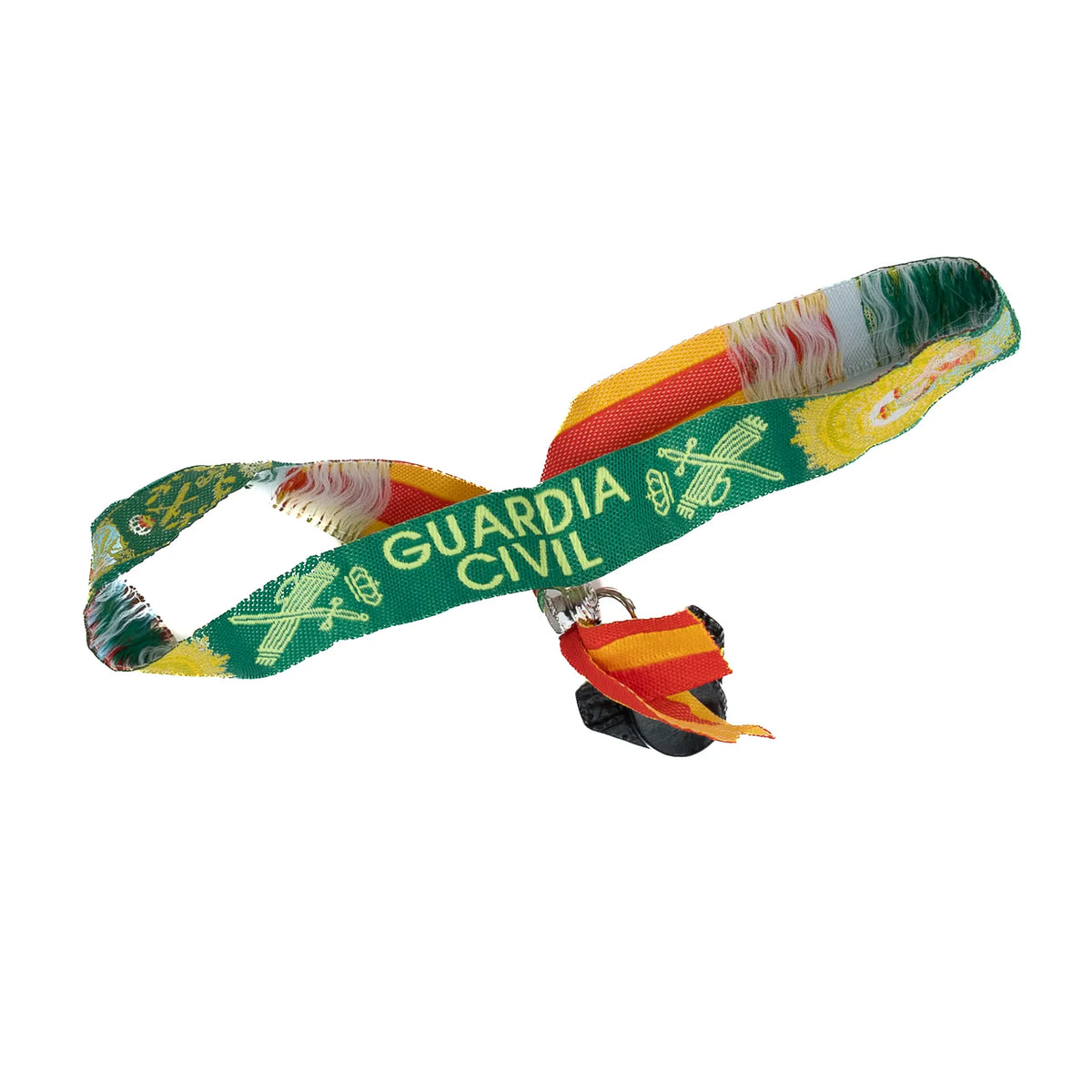 Comprar Pulsera de tela Guardia Civil con colgante de tricornio · 30 × 1,2 cm La Flamenca de Borgoña Bandera España