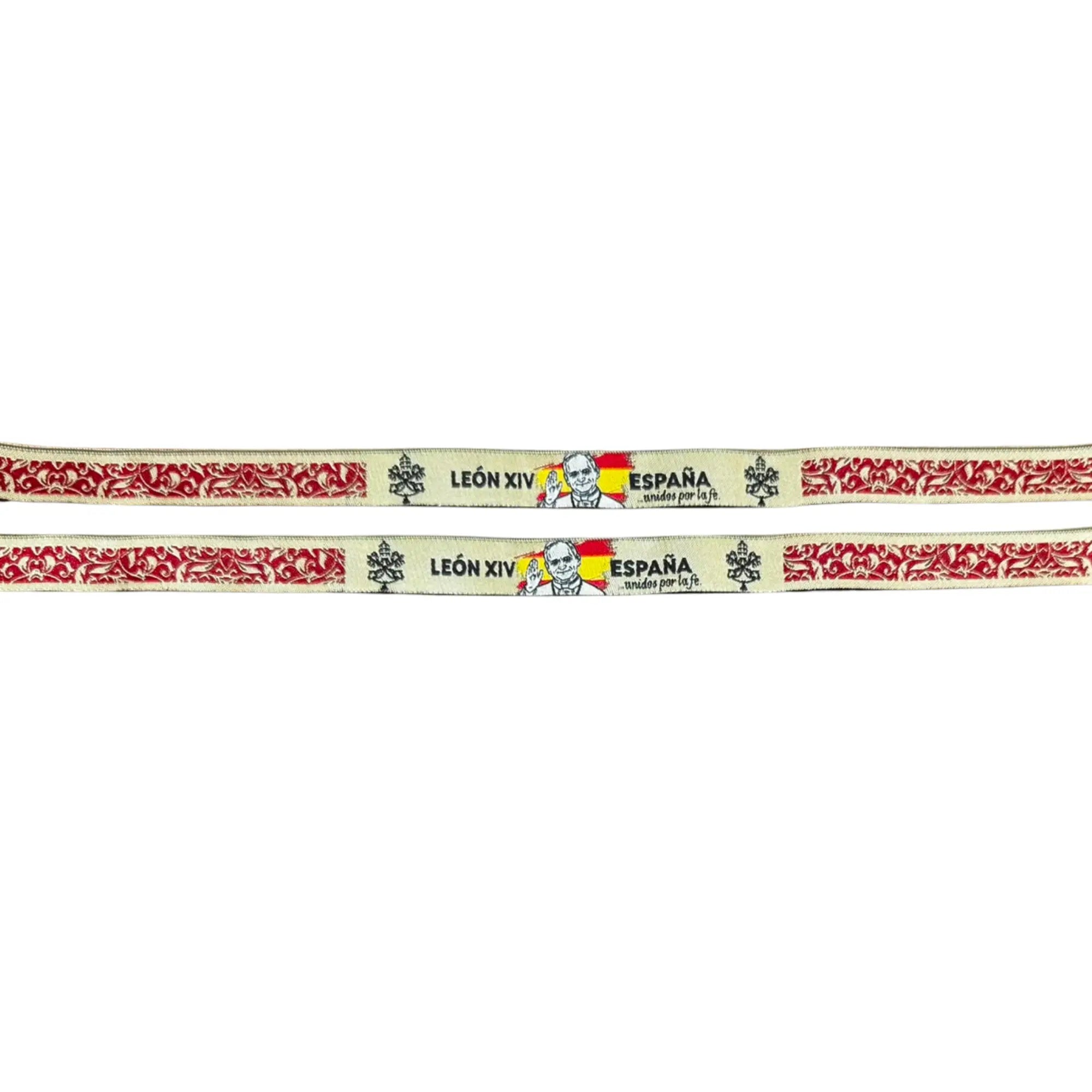 Comprar Pulsera de tela León XIV “España, unidos por la fe” La Flamenca de Borgoña Bandera España