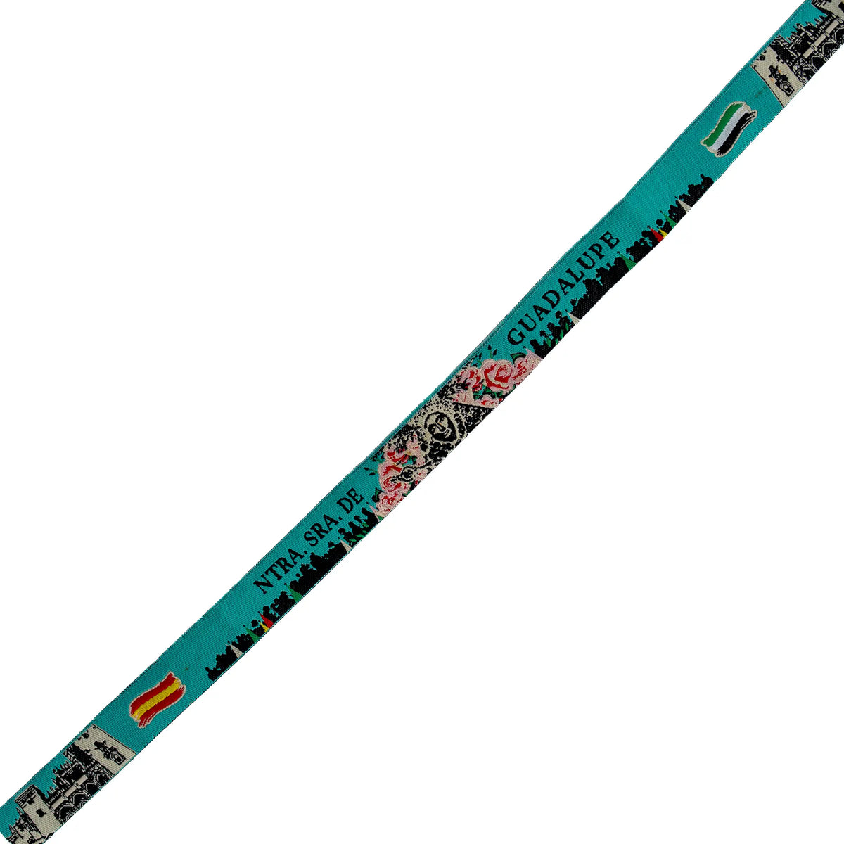 Comprar Pulsera de tela Nuestra Señora de Guadalupe de Extremadura La Flamenca de Borgoña Bandera España