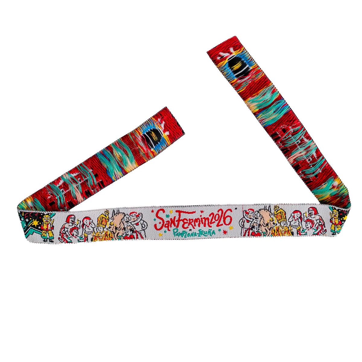Comprar Pulsera de tela San Fermín · Pamplona-Iruña La Flamenca de Borgoña Bandera España
