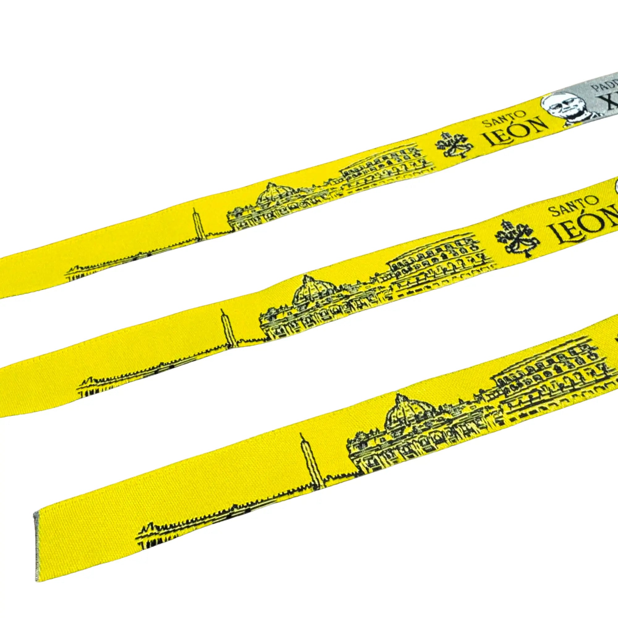 Comprar Pulsera de tela Santo Padre León XIV – blanco y amarillo La Flamenca de Borgoña Bandera España
