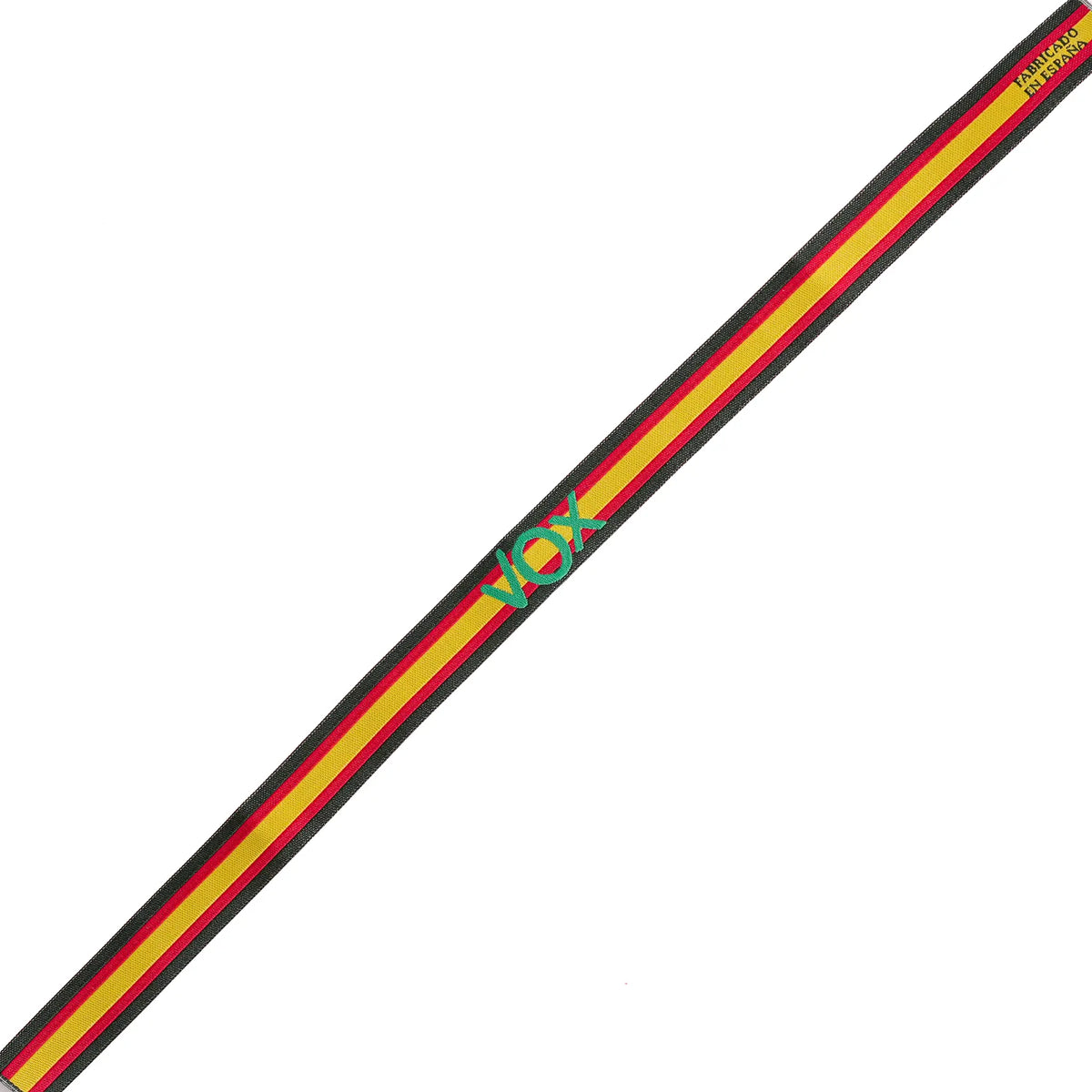 Comprar Pulsera de tela VOX con bandera España con perfil verde La Flamenca de Borgoña Bandera España