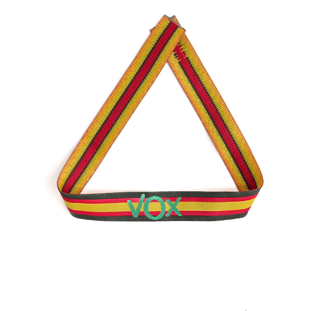 Comprar Pulsera de tela VOX con bandera España con perfil verde La Flamenca de Borgoña Bandera España