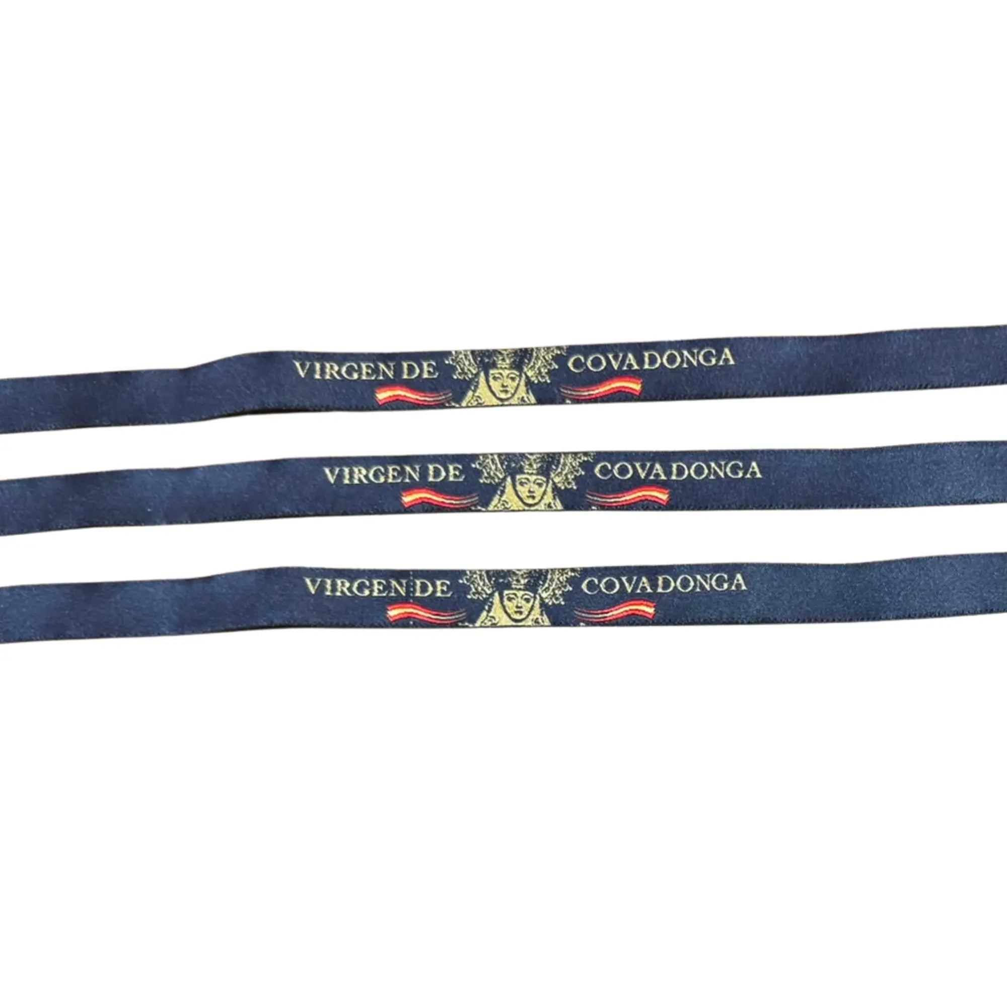 Comprar Pulsera de tela Virgen de Covadonga azul marino La Flamenca de Borgoña Bandera España
