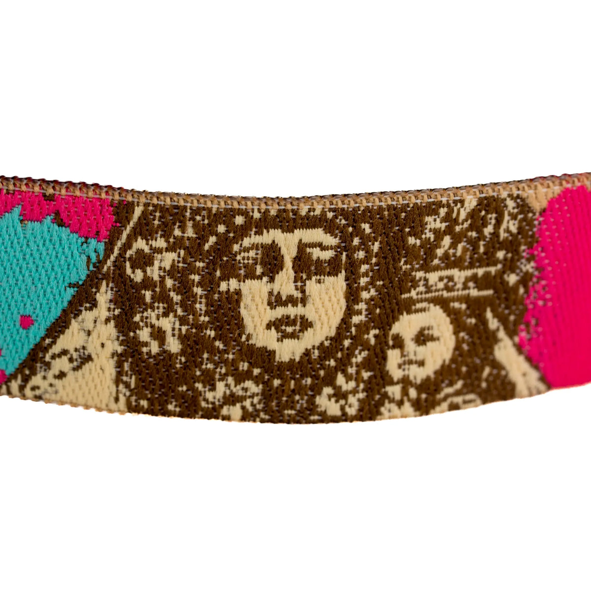 Comprar Pulsera de tela Virgen de la Cabeza La Flamenca de Borgoña Bandera España