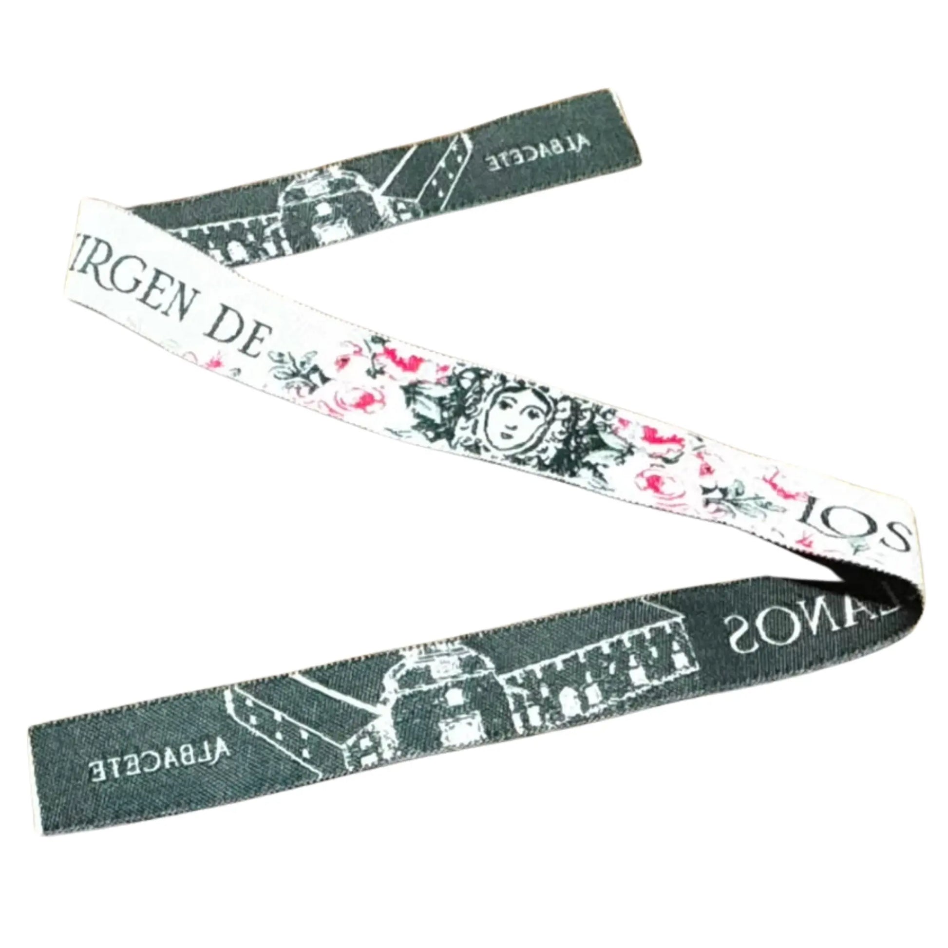 Comprar Pulsera de tela Virgen de los Llanos de Albacete La Flamenca de Borgoña Bandera España