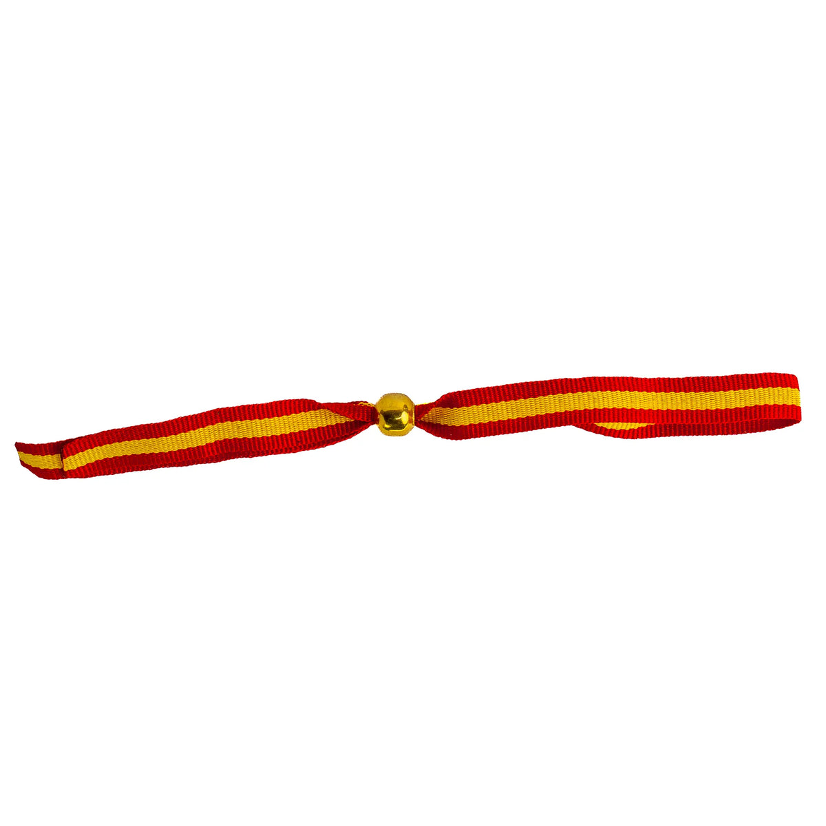 Comprar Pulsera de tela bandera de España y bola dorada · 1 cm La Flamenca de Borgoña Bandera España