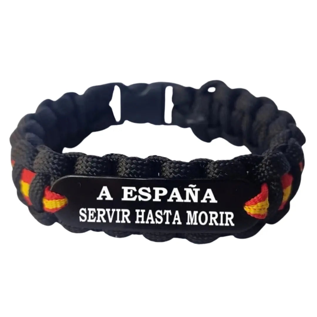 Paracord-Armband mit spanischer Flagge im Tarnmuster