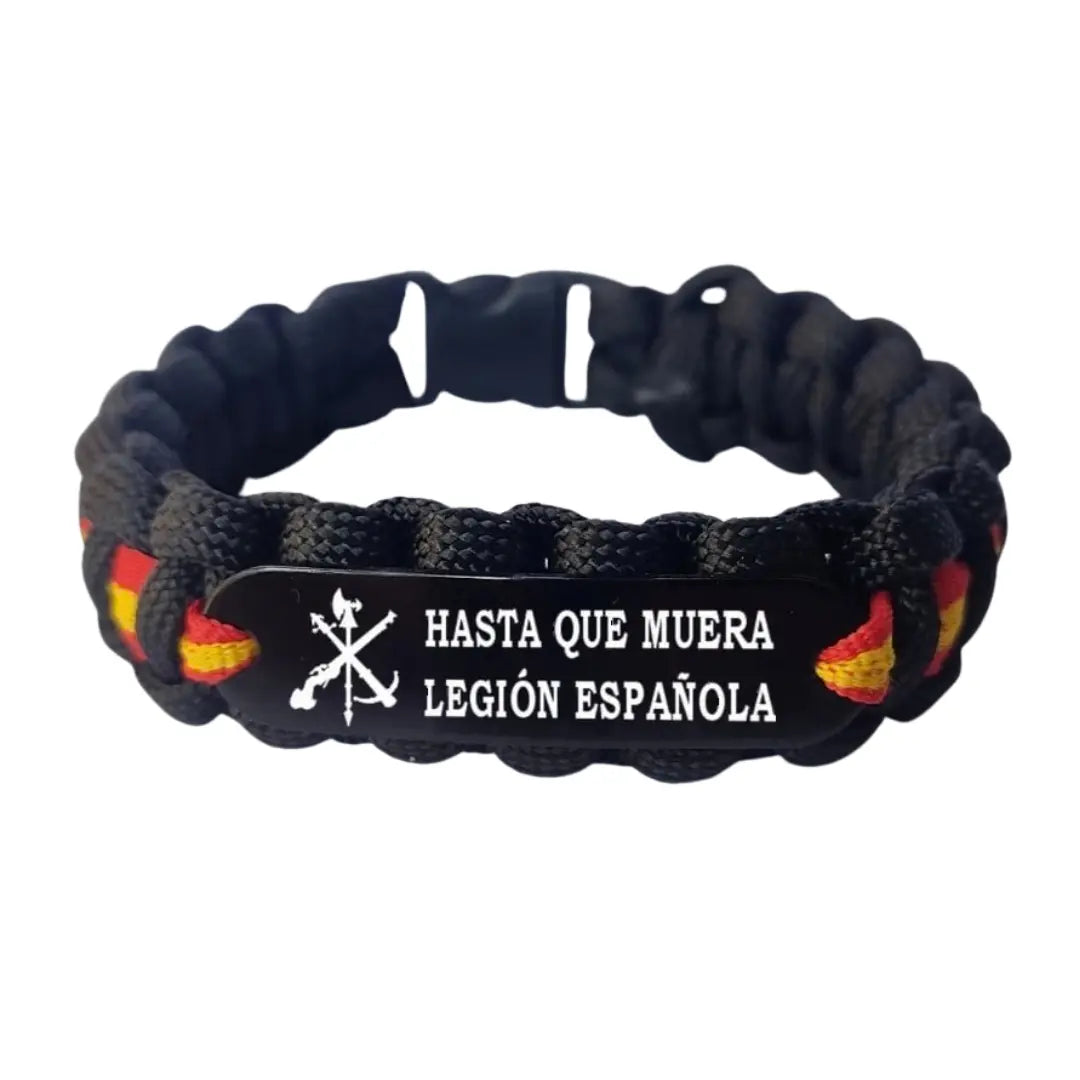 Spanish flag camouflage paracord bracelet