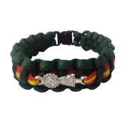 Pulsera paracord Virgen del Pilar Bandera España