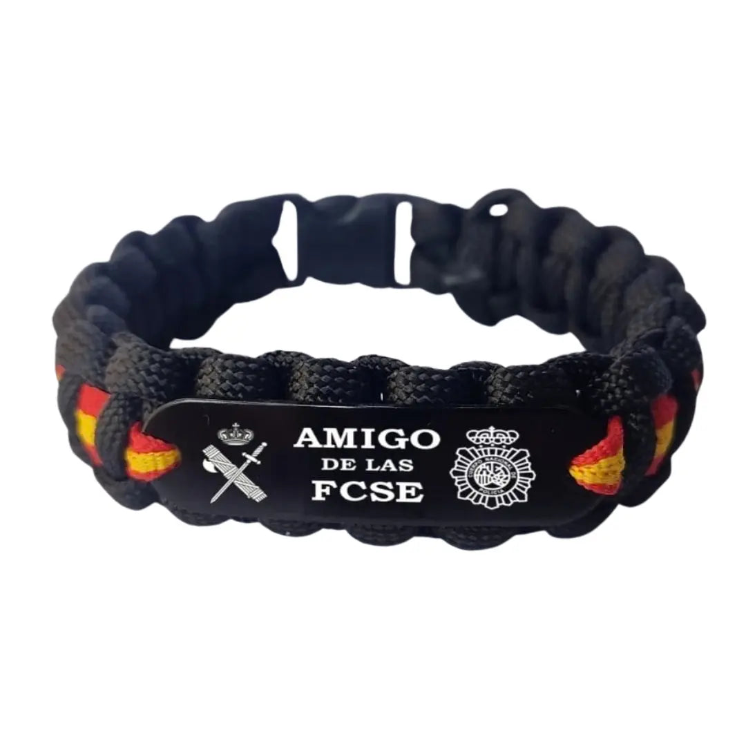 Spanish flag camouflage paracord bracelet