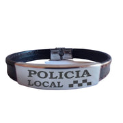Pulsera piel Policía Local