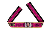 Comprar Pulsera taurina de tela Roca Rey con traje de luces La Flamenca de Borgoña Bandera España