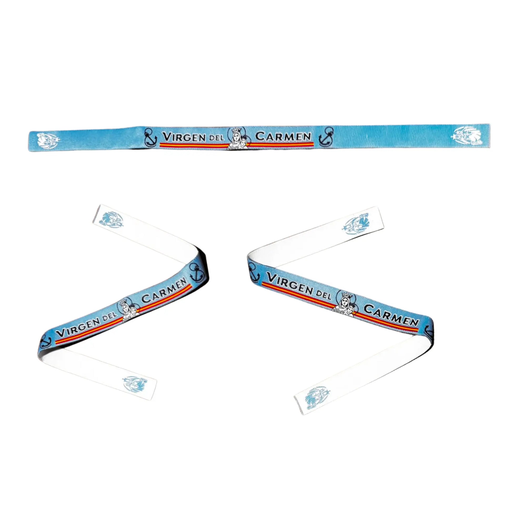 Comprar Pulsera tela Virgen del Carmen La Flamenca de Borgoña Bandera España