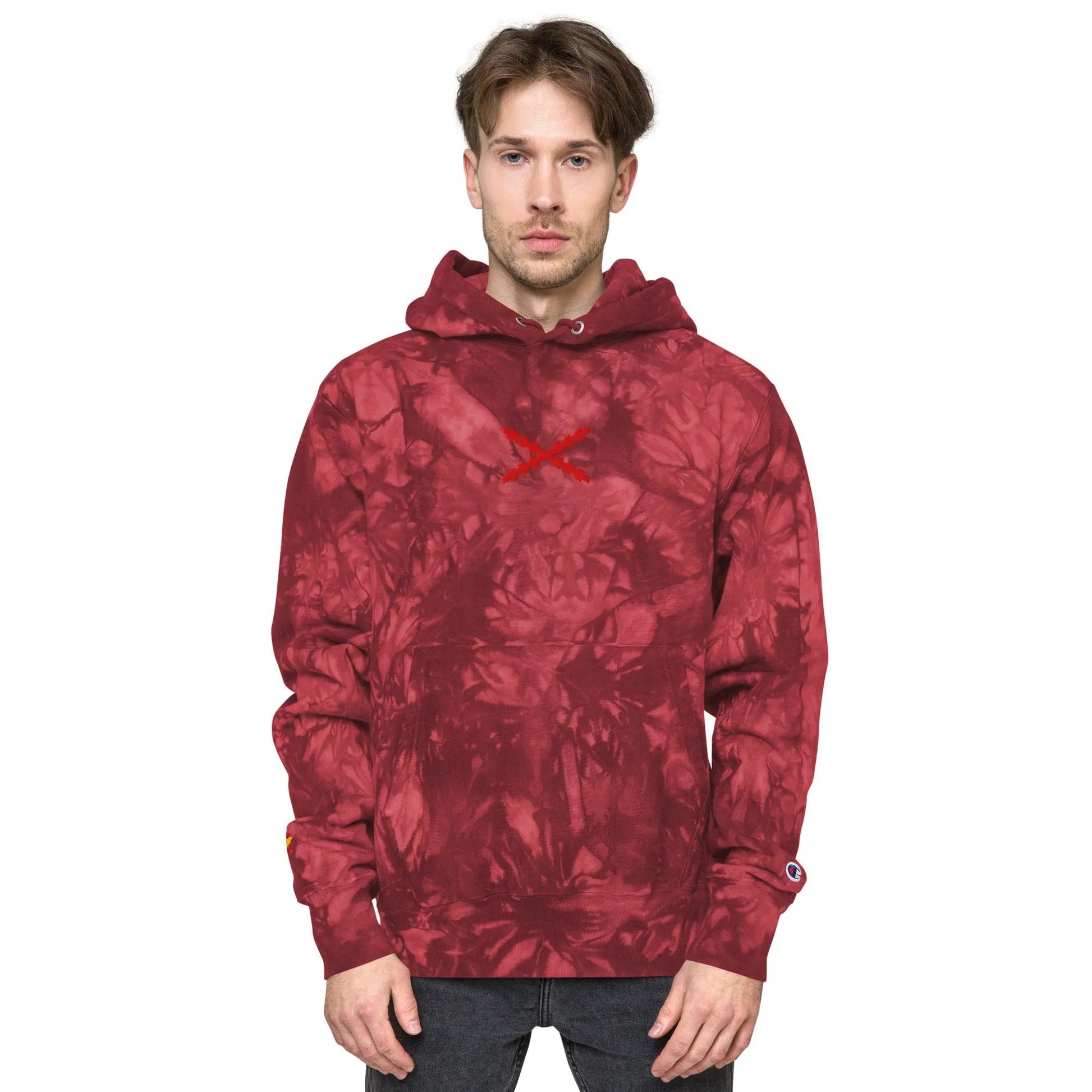Comprar Sudadera Champion tie-dye unisex Cruz de Borgoña La Flamenca de Borgoña Bandera España