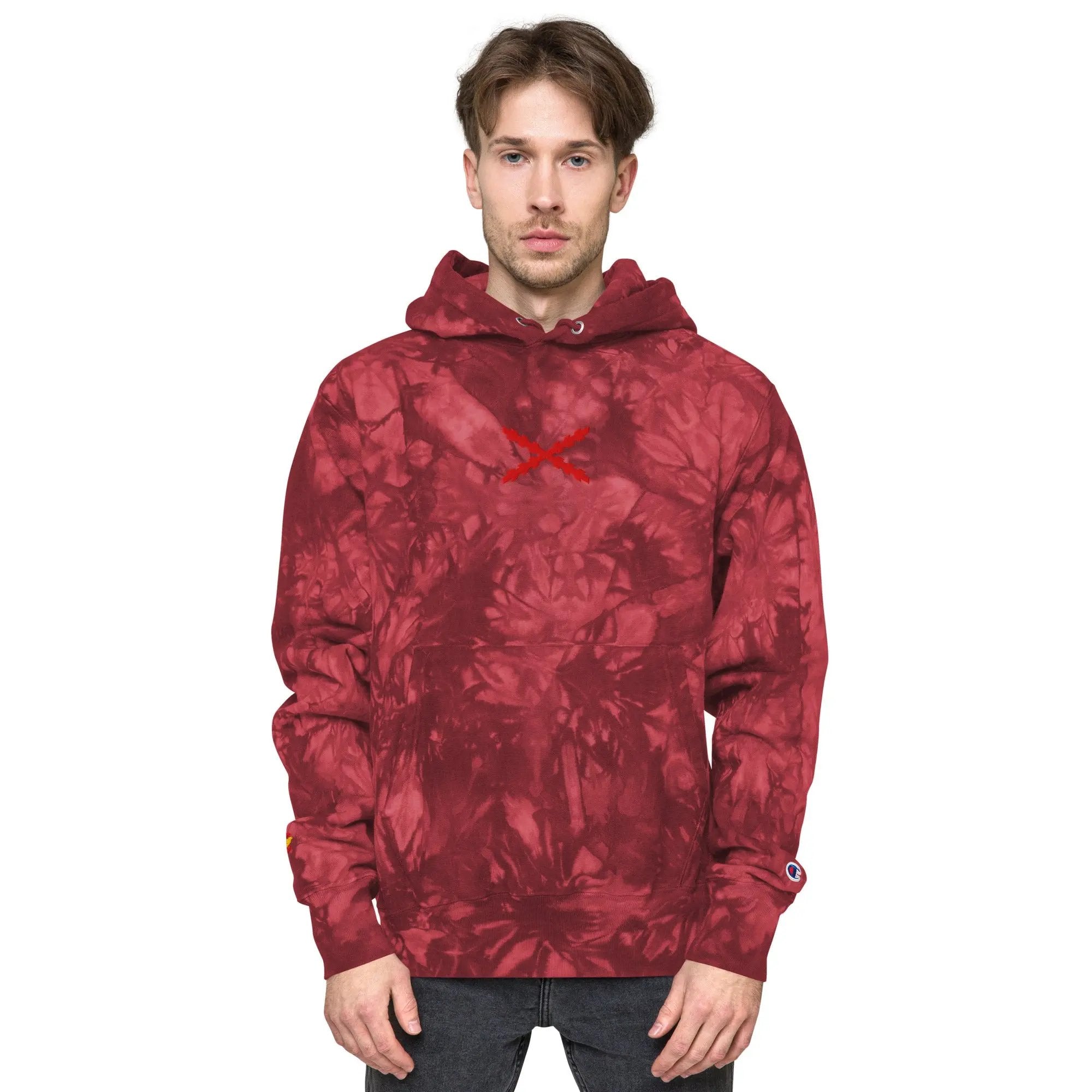 Comprar Sudadera Champion tie-dye unisex Cruz de Borgoña La Flamenca de Borgoña Bandera España