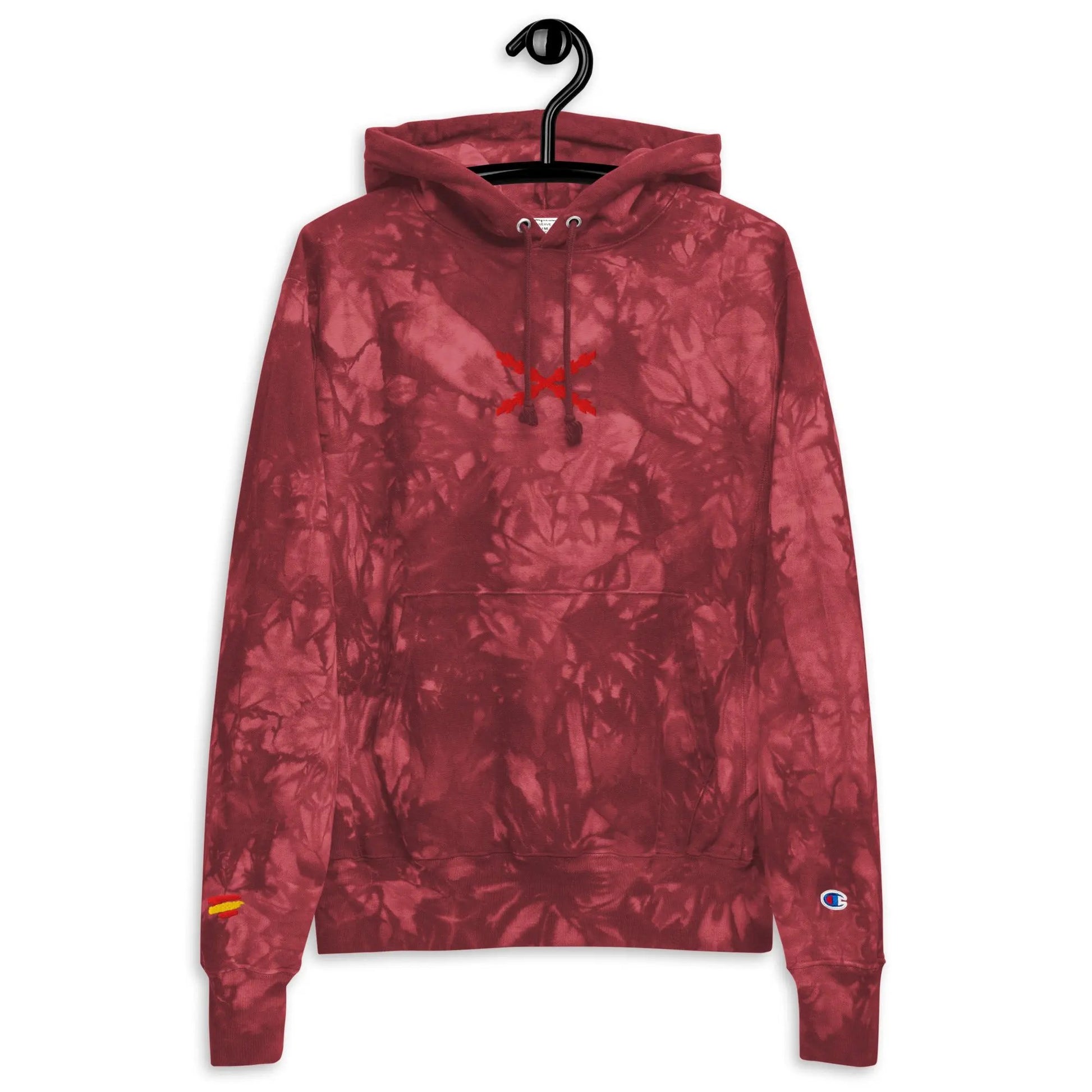 Comprar Sudadera Champion tie-dye unisex Cruz de Borgoña La Flamenca de Borgoña Bandera España
