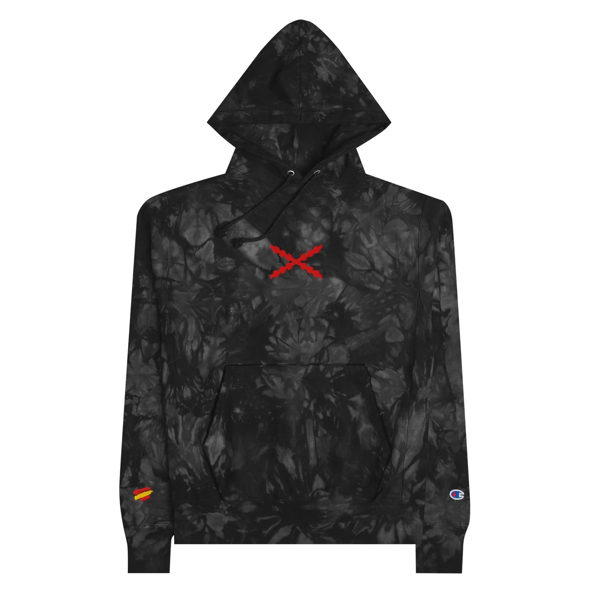 Comprar Sudadera Champion tie-dye unisex Cruz de Borgoña La Flamenca de Borgoña Bandera España