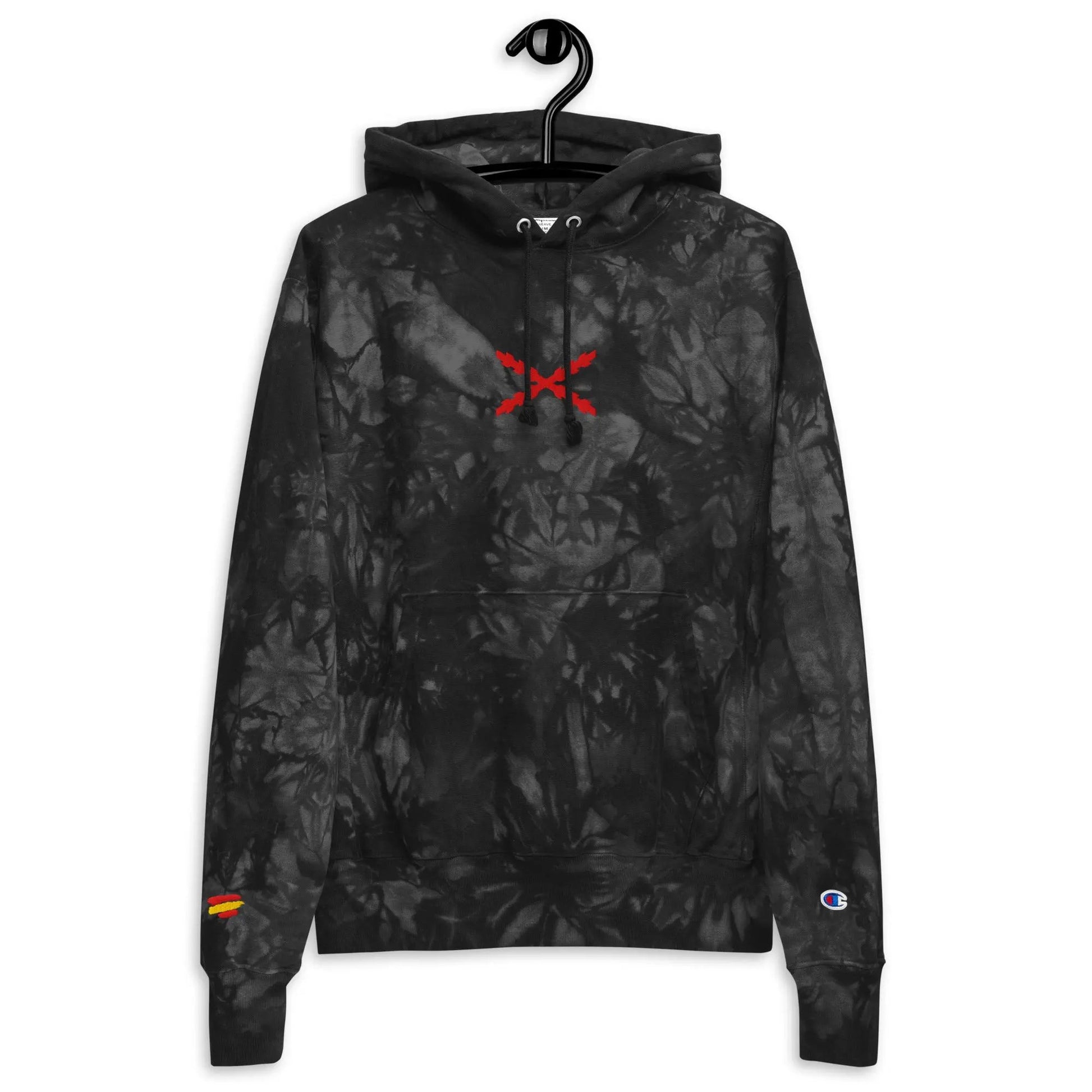 Comprar Sudadera Champion tie-dye unisex Cruz de Borgoña La Flamenca de Borgoña Bandera España