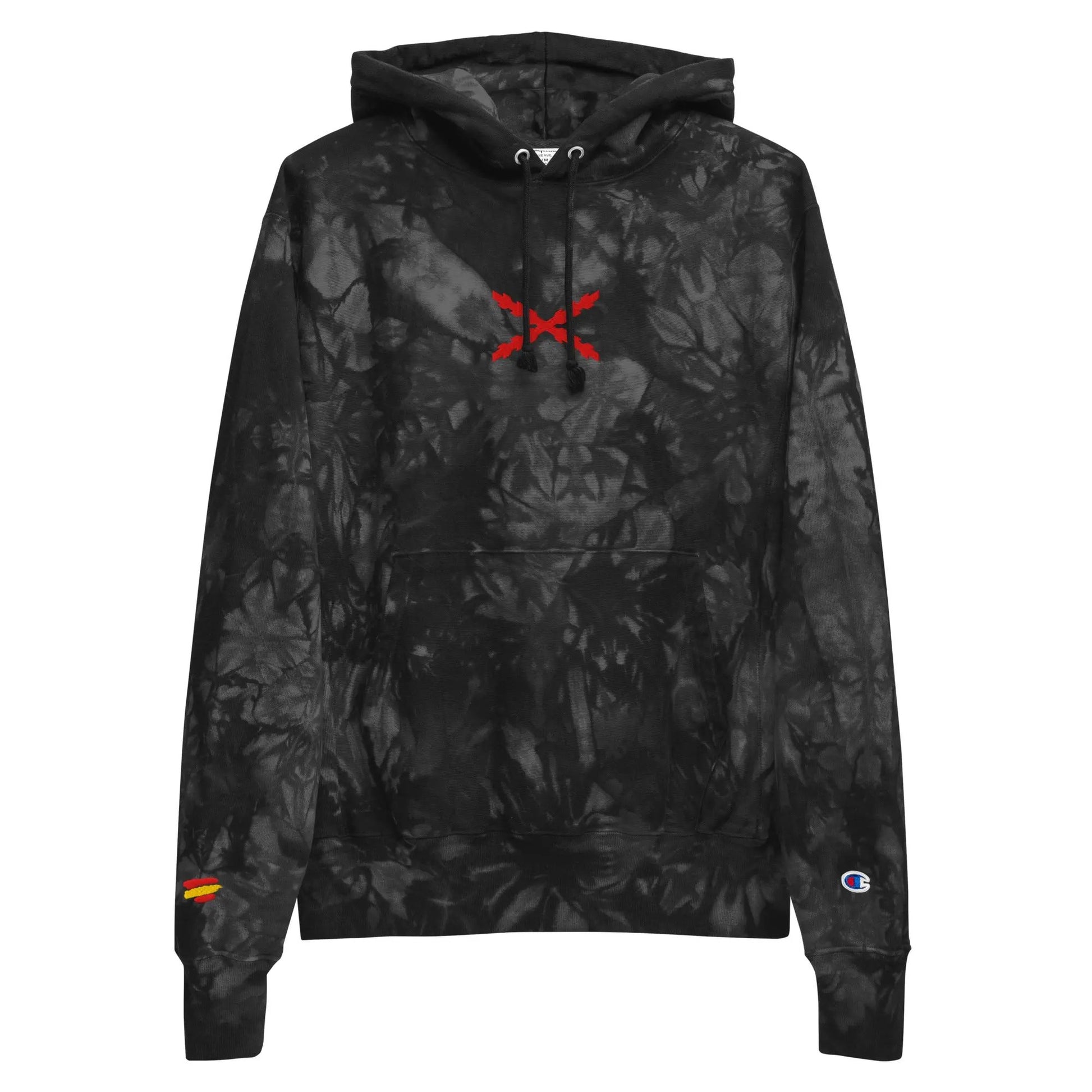 Comprar Sudadera Champion tie-dye unisex Cruz de Borgoña La Flamenca de Borgoña Bandera España