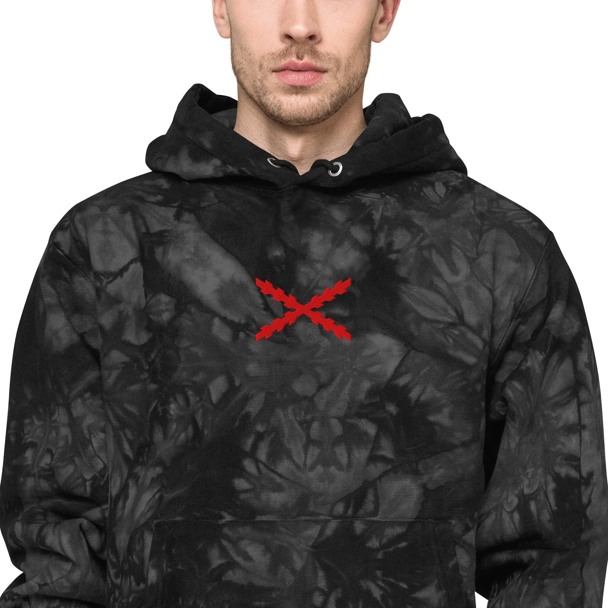 Comprar Sudadera Champion tie-dye unisex Cruz de Borgoña La Flamenca de Borgoña Bandera España