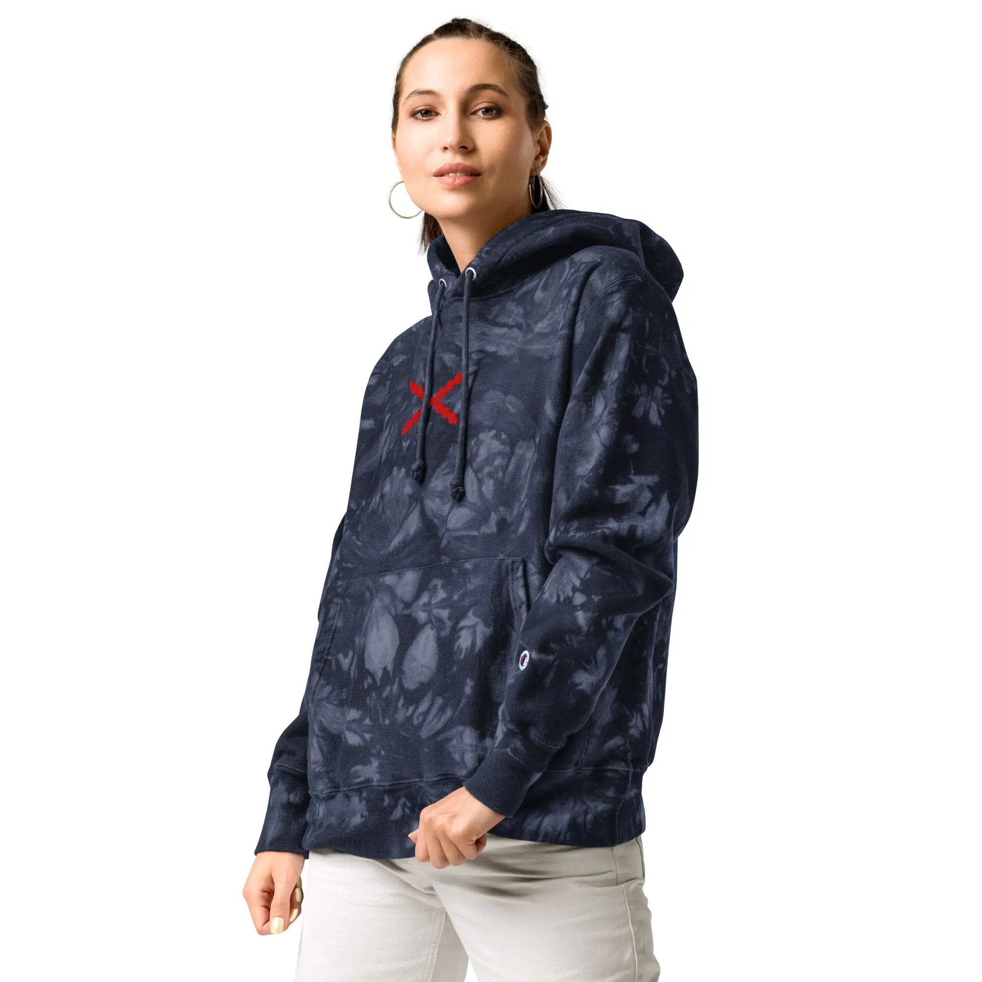 Comprar Sudadera Champion tie-dye unisex Cruz de Borgoña La Flamenca de Borgoña Bandera España