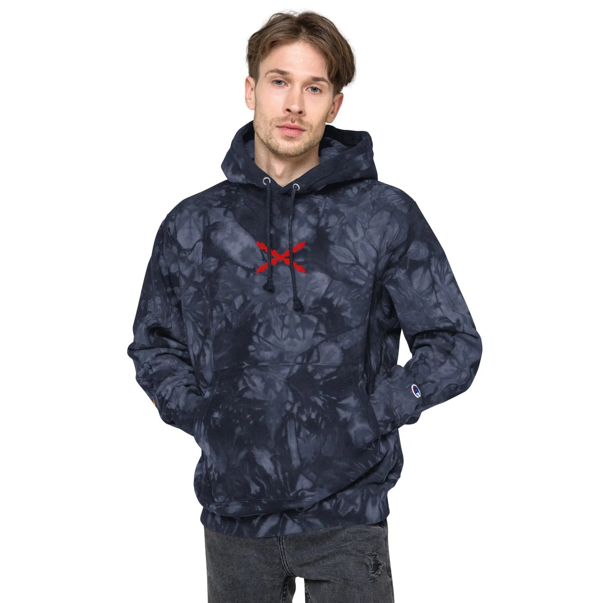 Comprar Sudadera Champion tie-dye unisex Cruz de Borgoña La Flamenca de Borgoña Bandera España