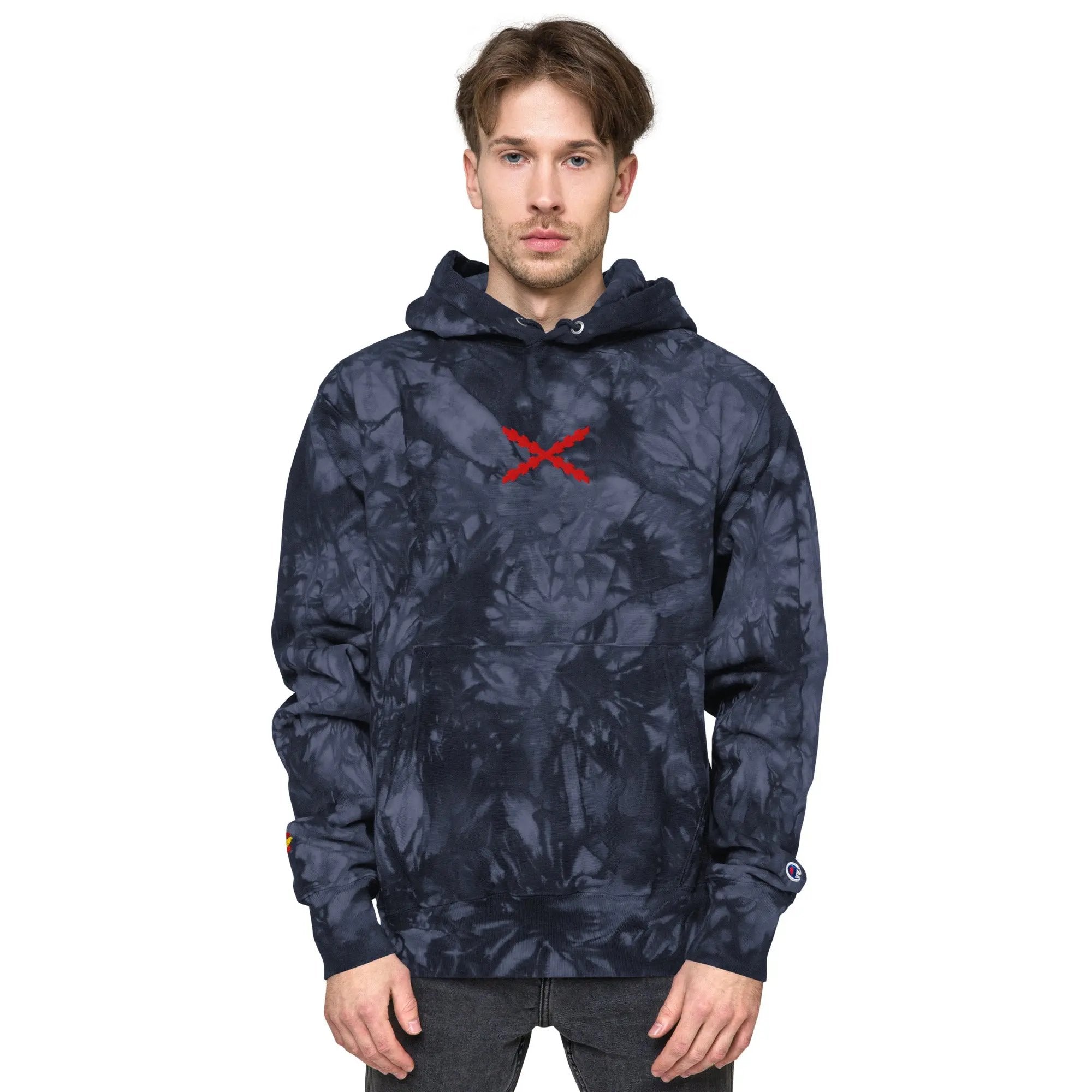 Comprar Sudadera Champion tie-dye unisex Cruz de Borgoña La Flamenca de Borgoña Bandera España