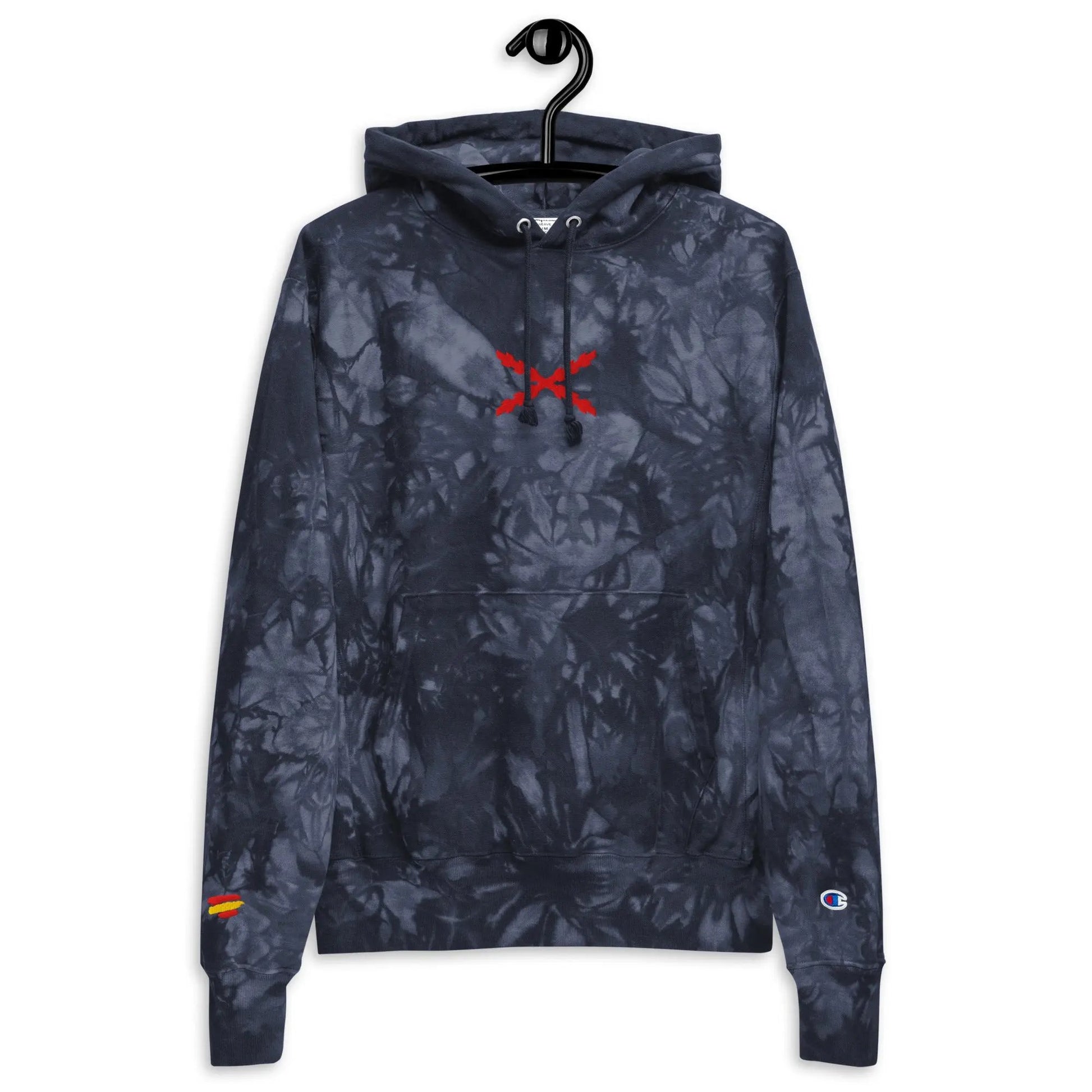 Comprar Sudadera Champion tie-dye unisex Cruz de Borgoña La Flamenca de Borgoña Bandera España