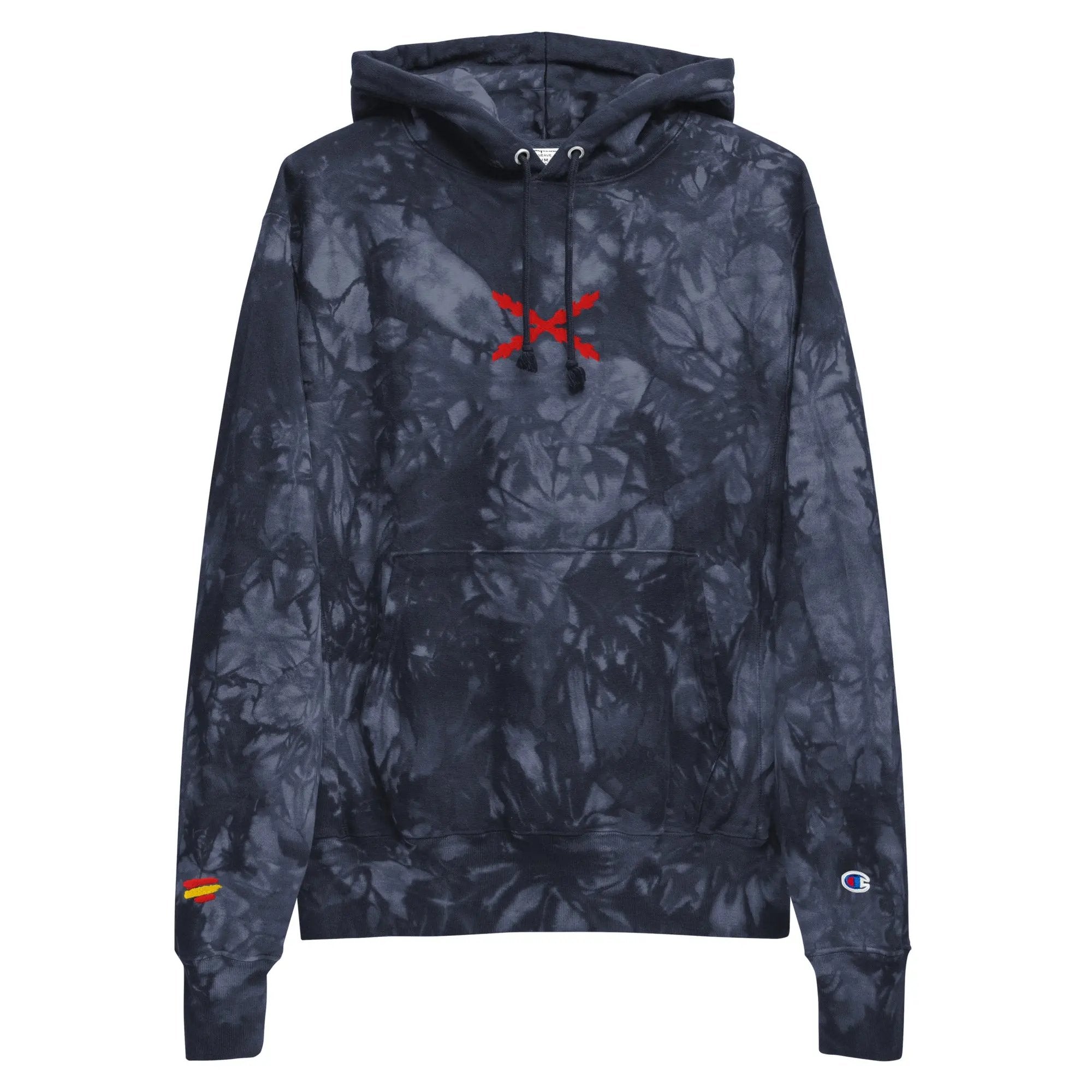 Comprar Sudadera Champion tie-dye unisex Cruz de Borgoña La Flamenca de Borgoña Bandera España