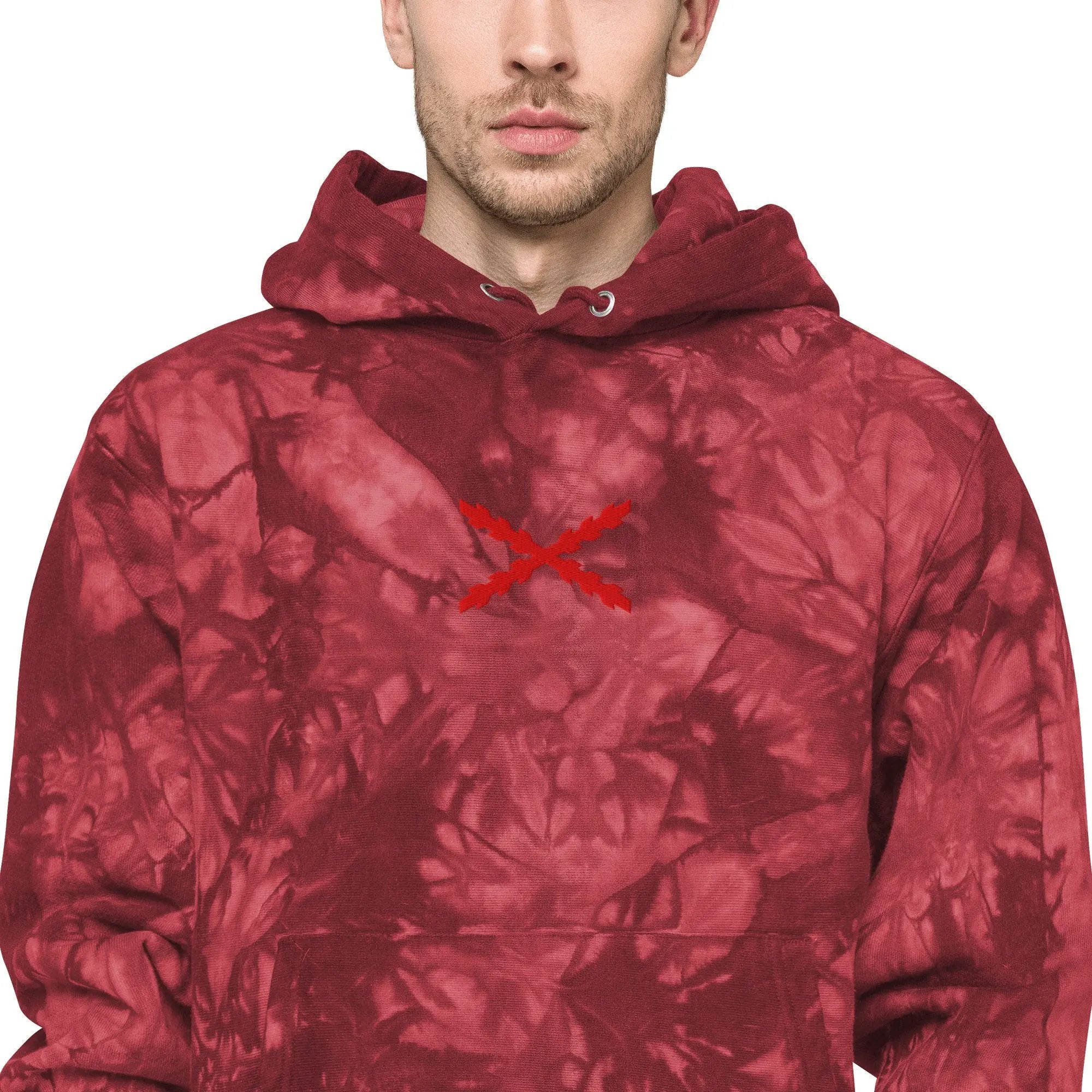 Comprar Sudadera Champion tie-dye unisex Cruz de Borgoña La Flamenca de Borgoña Bandera España