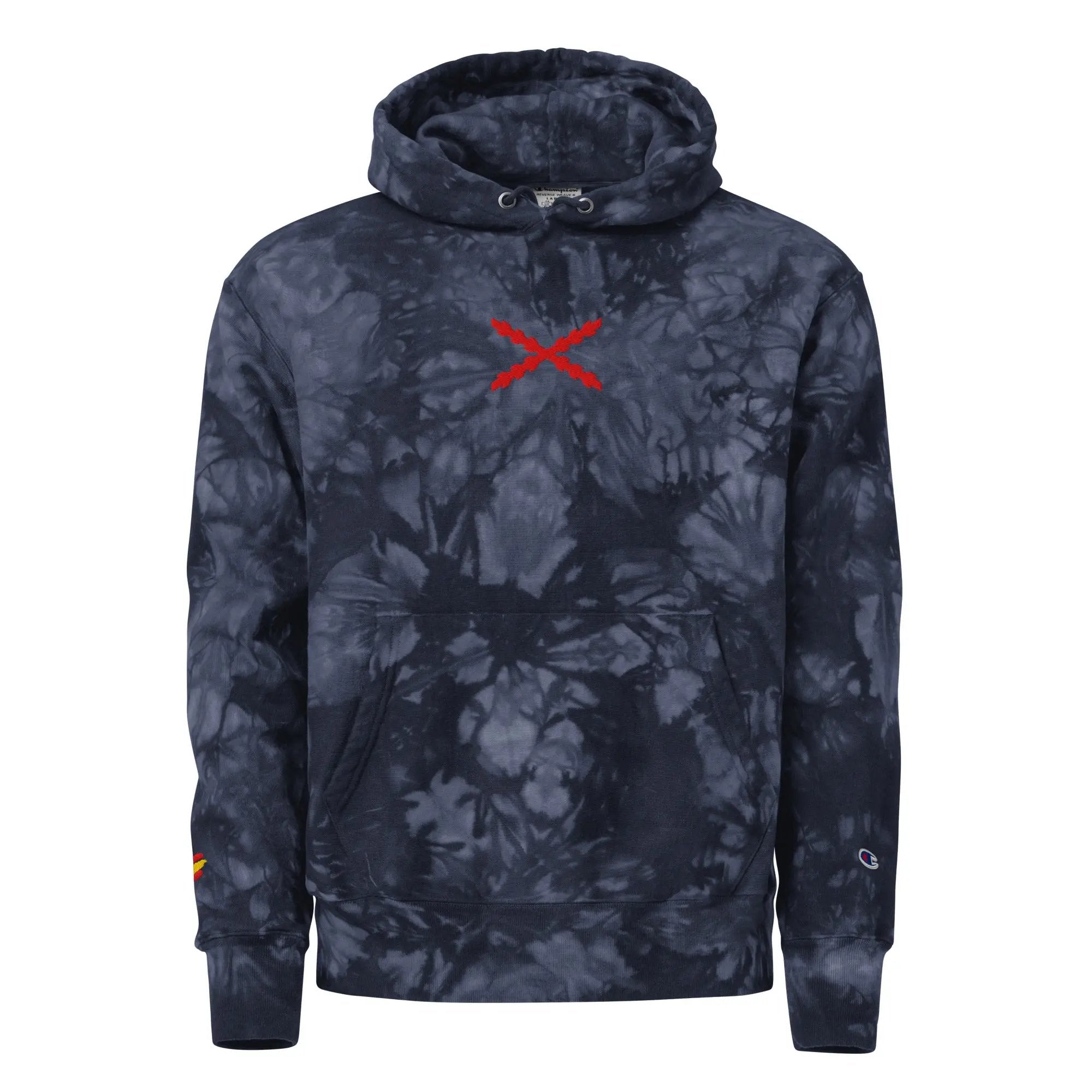 Comprar Sudadera Champion tie-dye unisex Cruz de Borgoña La Flamenca de Borgoña Bandera España