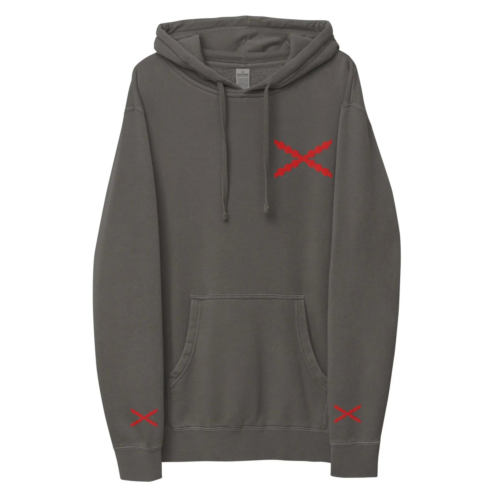 Comprar Sudadera con capucha teñida unisex Cruz de Borgoña La Flamenca de Borgoña Bandera España