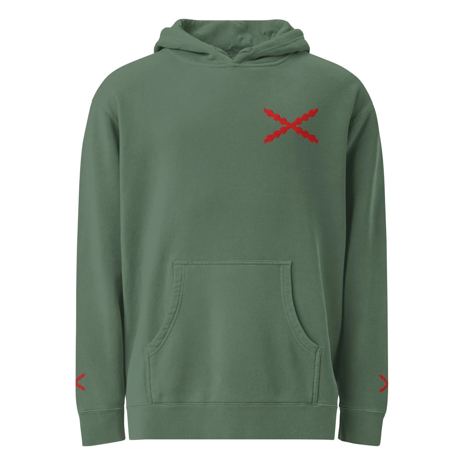Comprar Sudadera con capucha teñida unisex Cruz de Borgoña La Flamenca de Borgoña Bandera España
