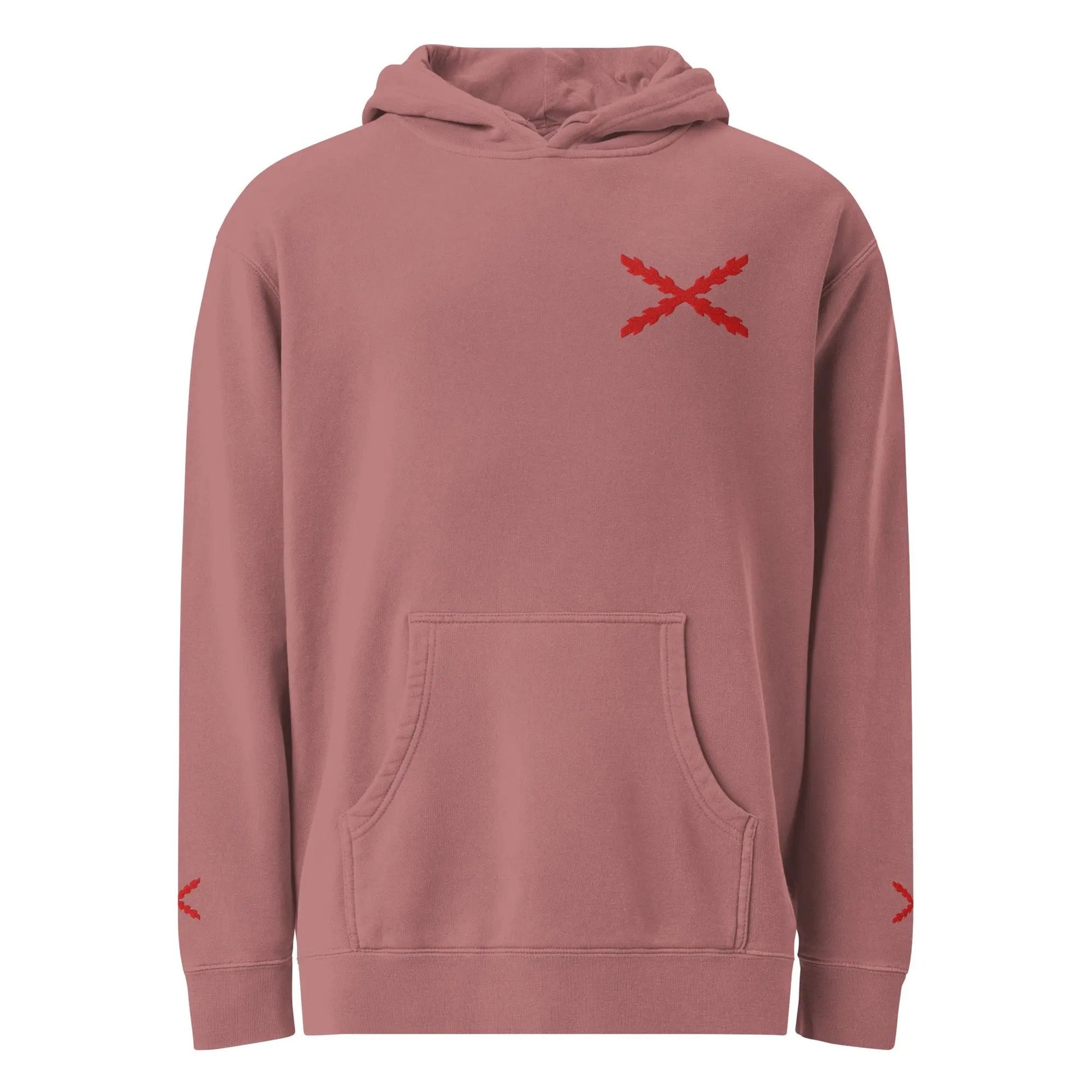 Comprar Sudadera con capucha teñida unisex Cruz de Borgoña La Flamenca de Borgoña Bandera España