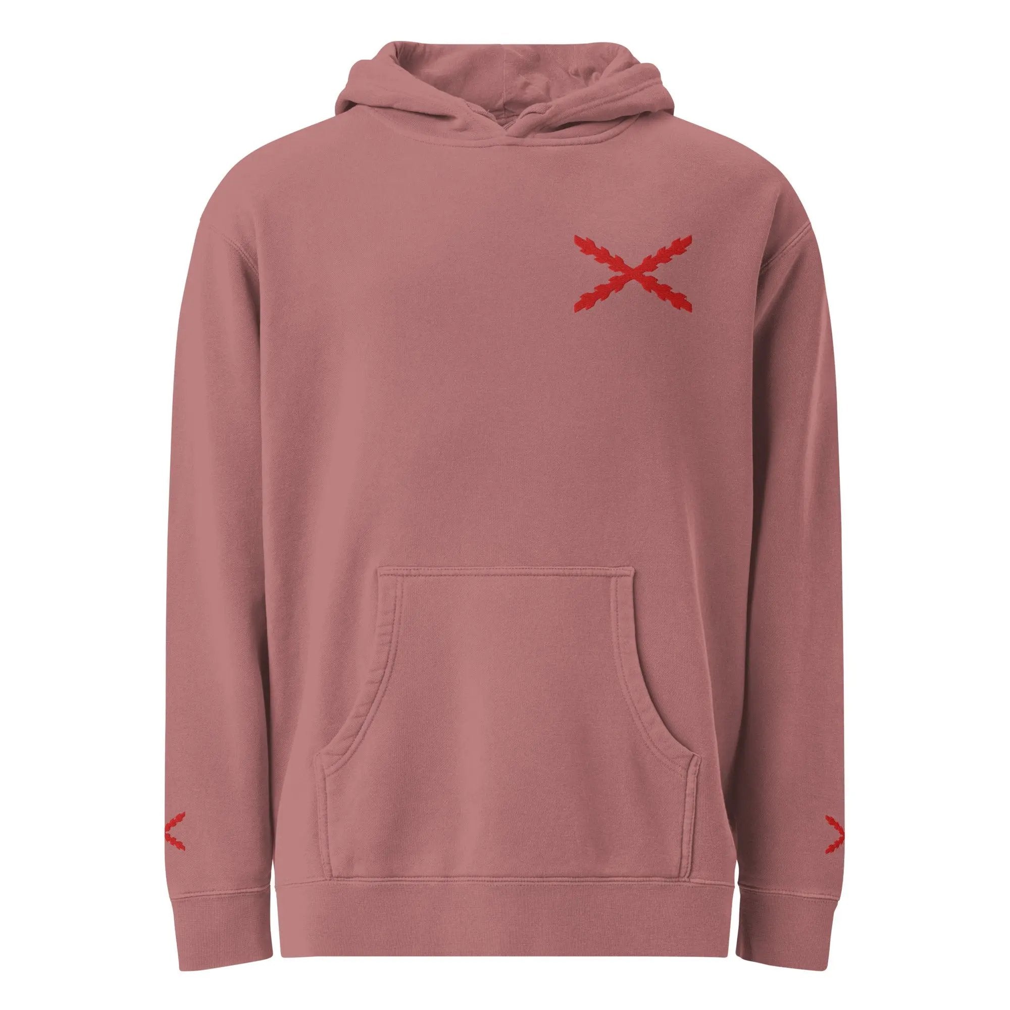 Comprar Sudadera con capucha teñida unisex Cruz de Borgoña La Flamenca de Borgoña Bandera España