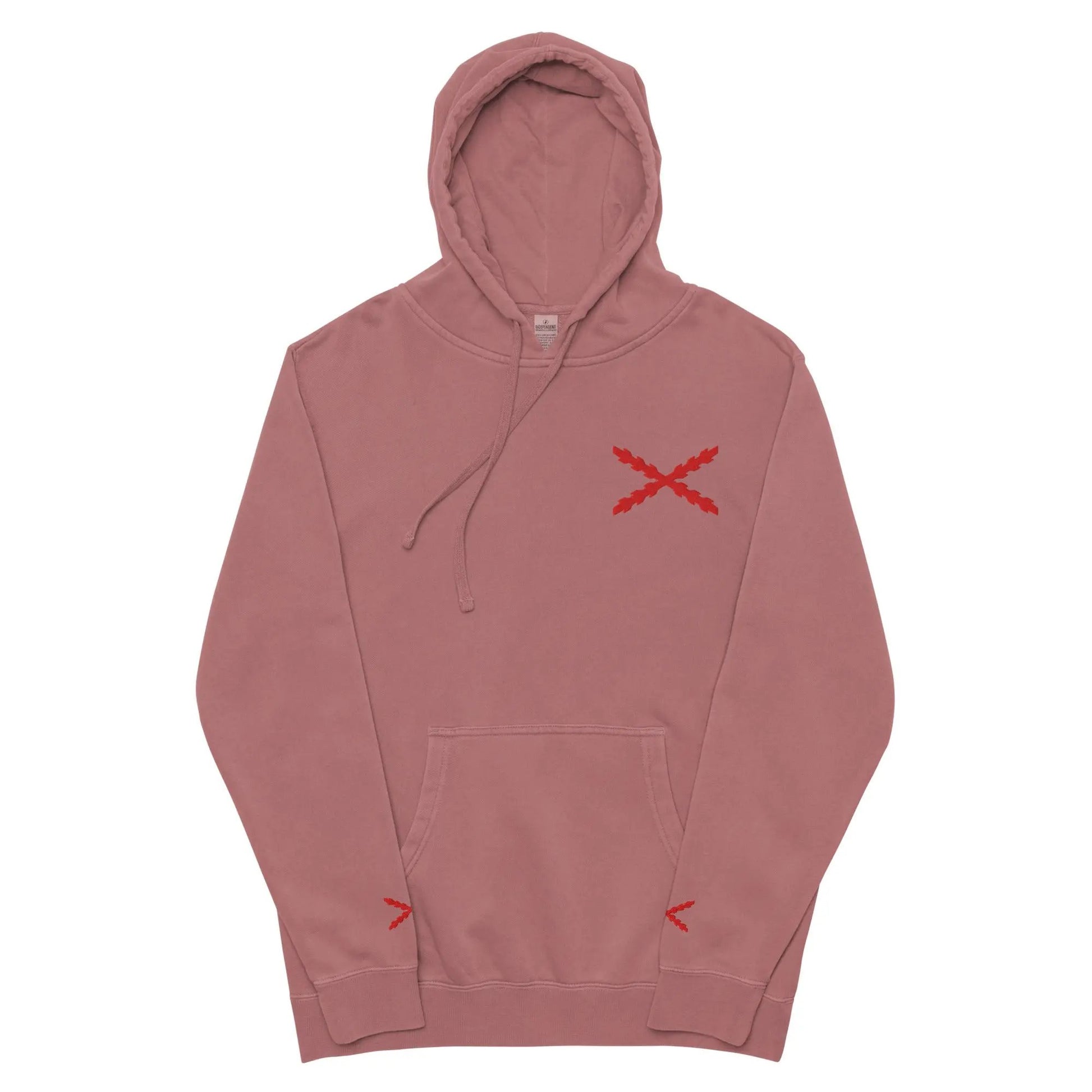 Comprar Sudadera con capucha teñida unisex Cruz de Borgoña La Flamenca de Borgoña Bandera España