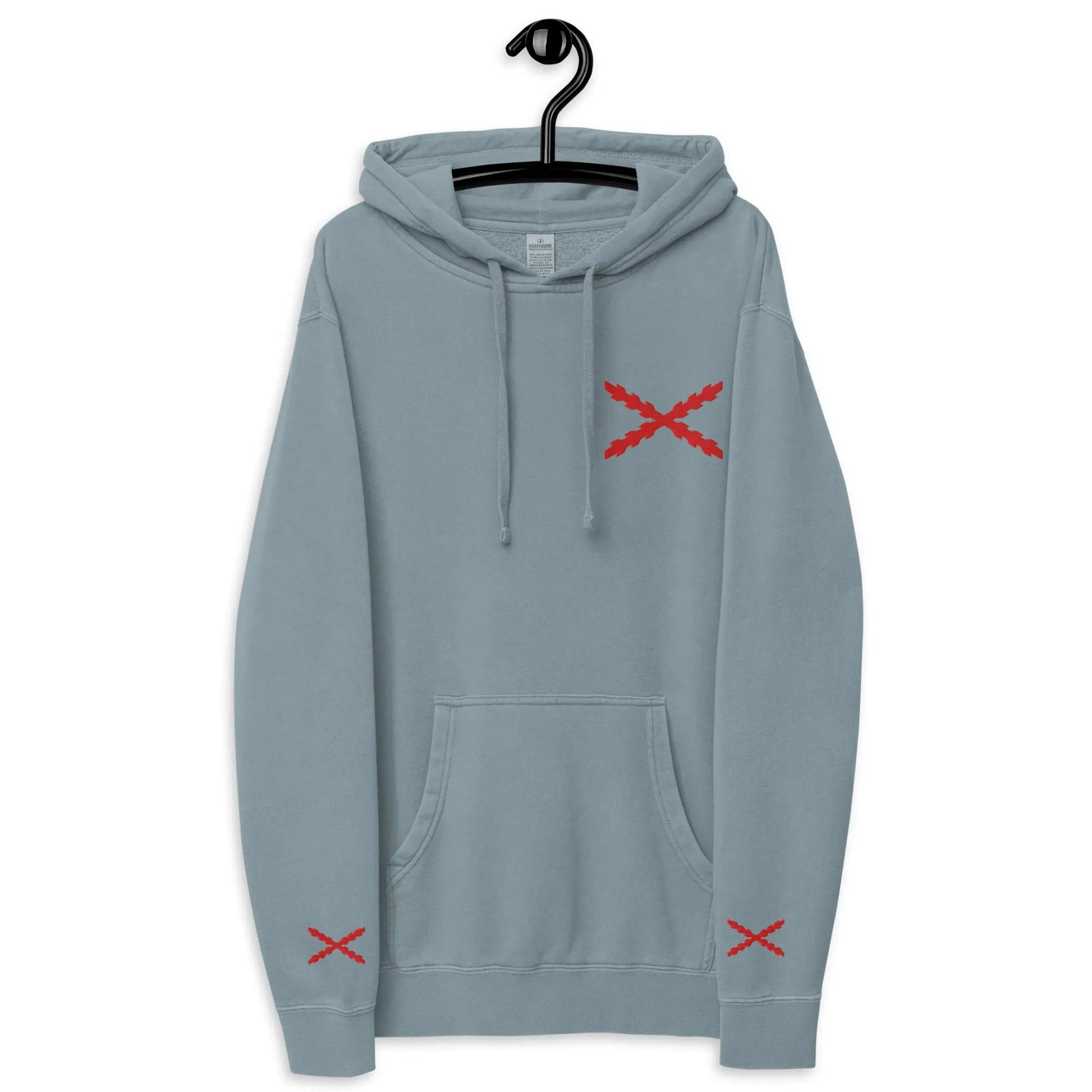 Comprar Sudadera con capucha teñida unisex Cruz de Borgoña La Flamenca de Borgoña Bandera España