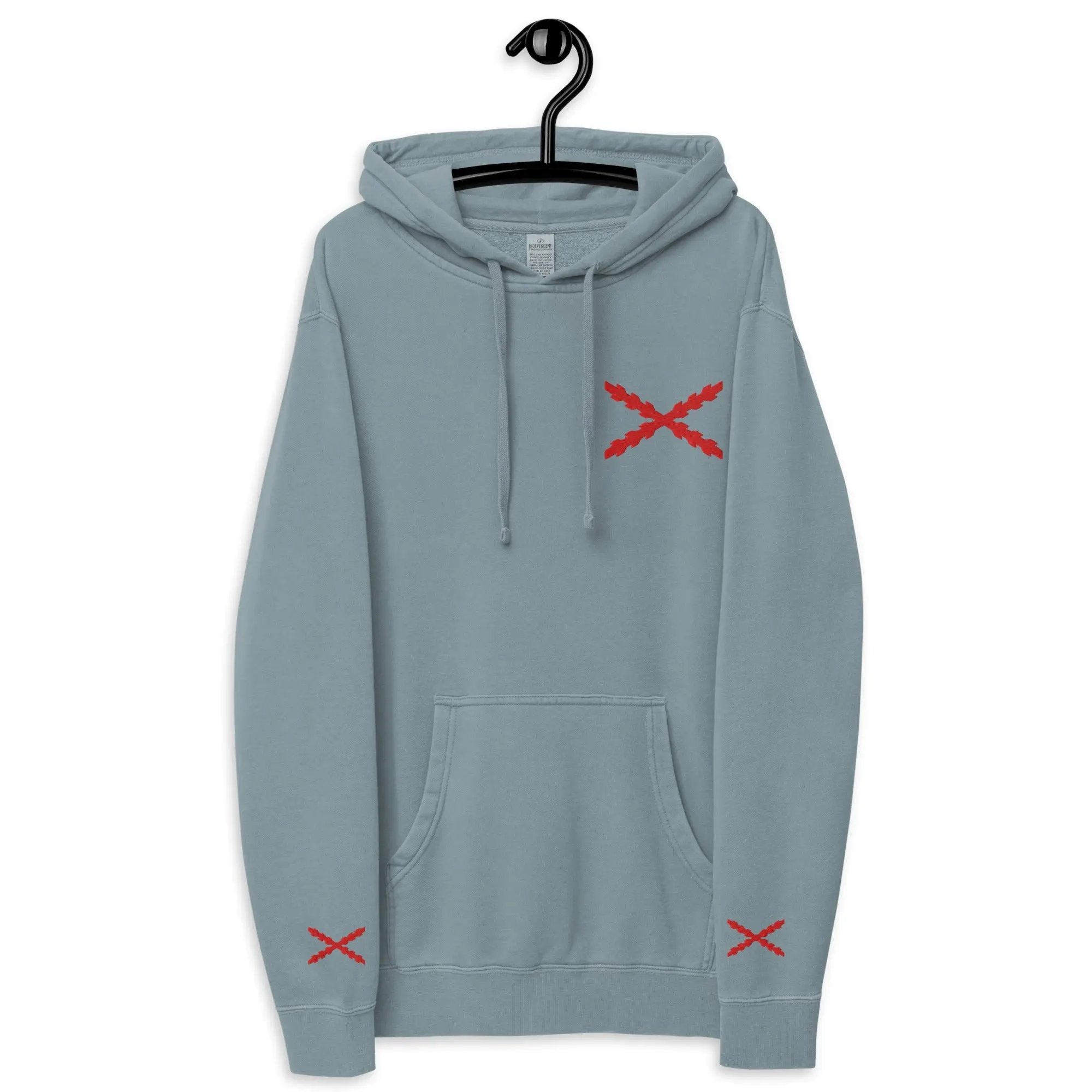 Comprar Sudadera con capucha teñida unisex Cruz de Borgoña La Flamenca de Borgoña Bandera España