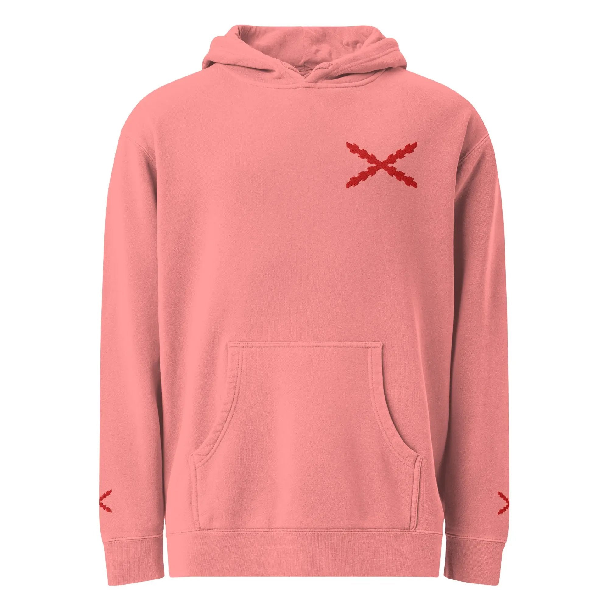 Comprar Sudadera con capucha teñida unisex Cruz de Borgoña La Flamenca de Borgoña Bandera España