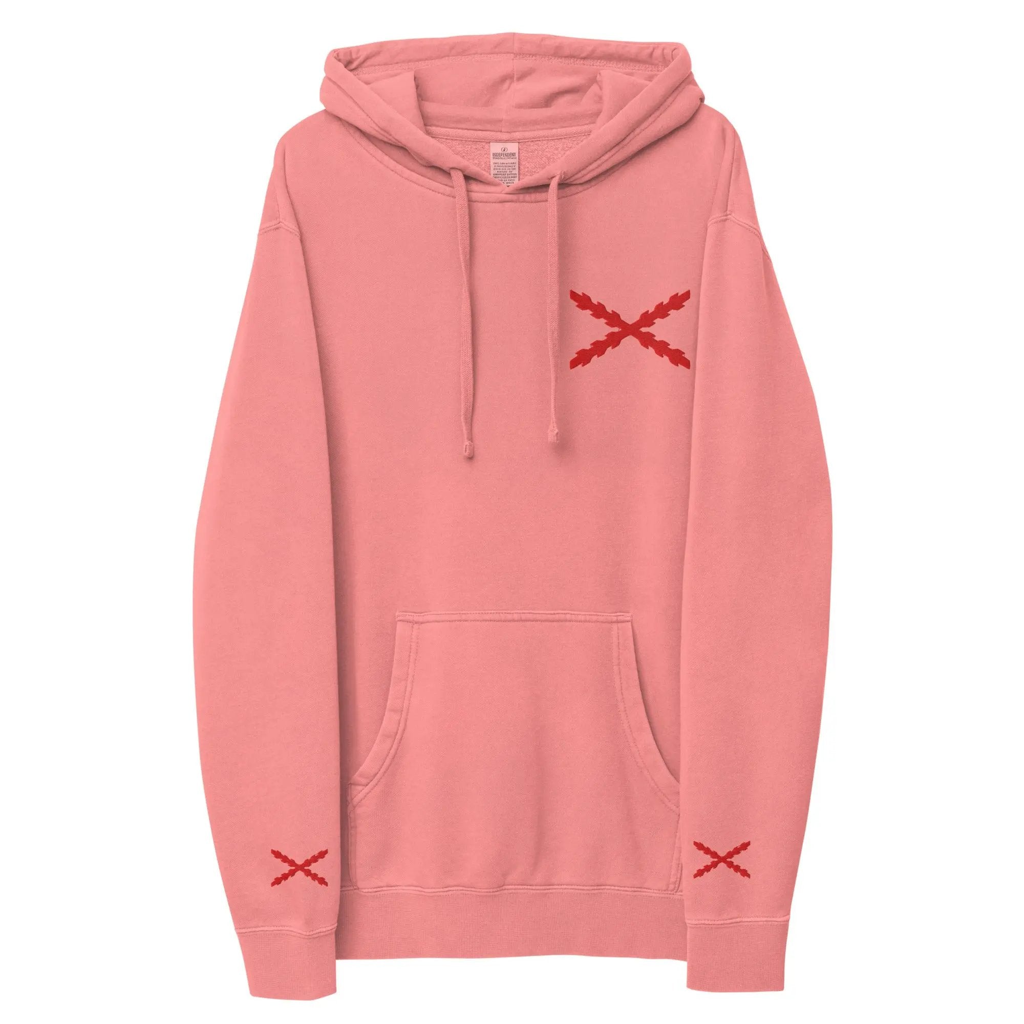 Comprar Sudadera con capucha teñida unisex Cruz de Borgoña La Flamenca de Borgoña Bandera España
