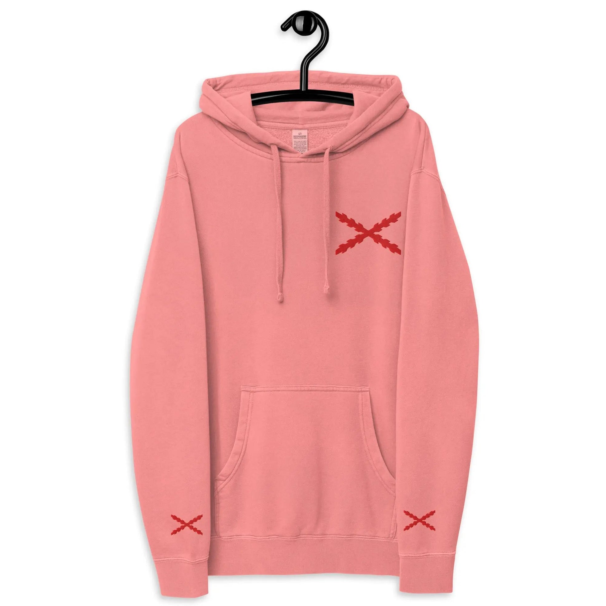 Comprar Sudadera con capucha teñida unisex Cruz de Borgoña La Flamenca de Borgoña Bandera España