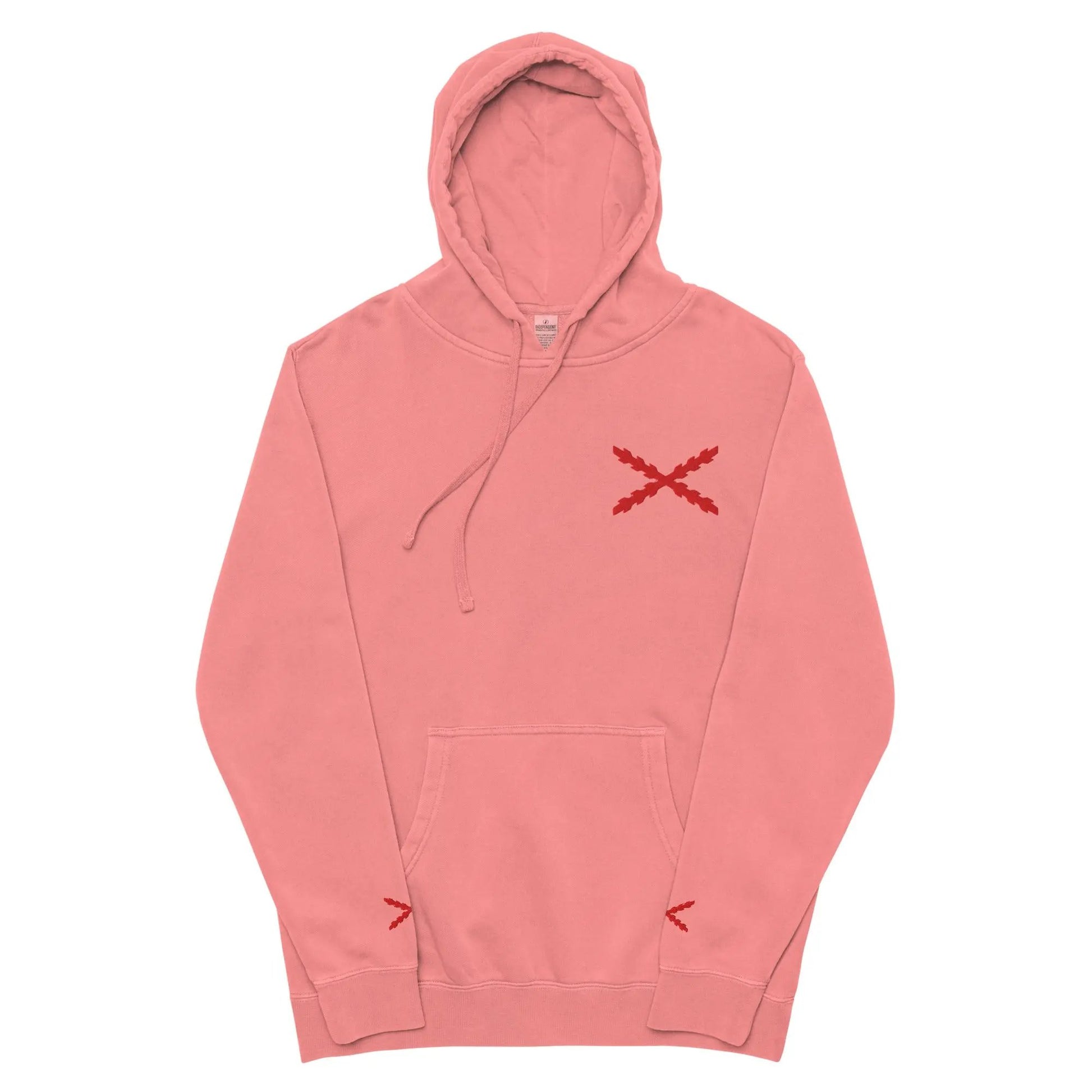 Comprar Sudadera con capucha teñida unisex Cruz de Borgoña La Flamenca de Borgoña Bandera España