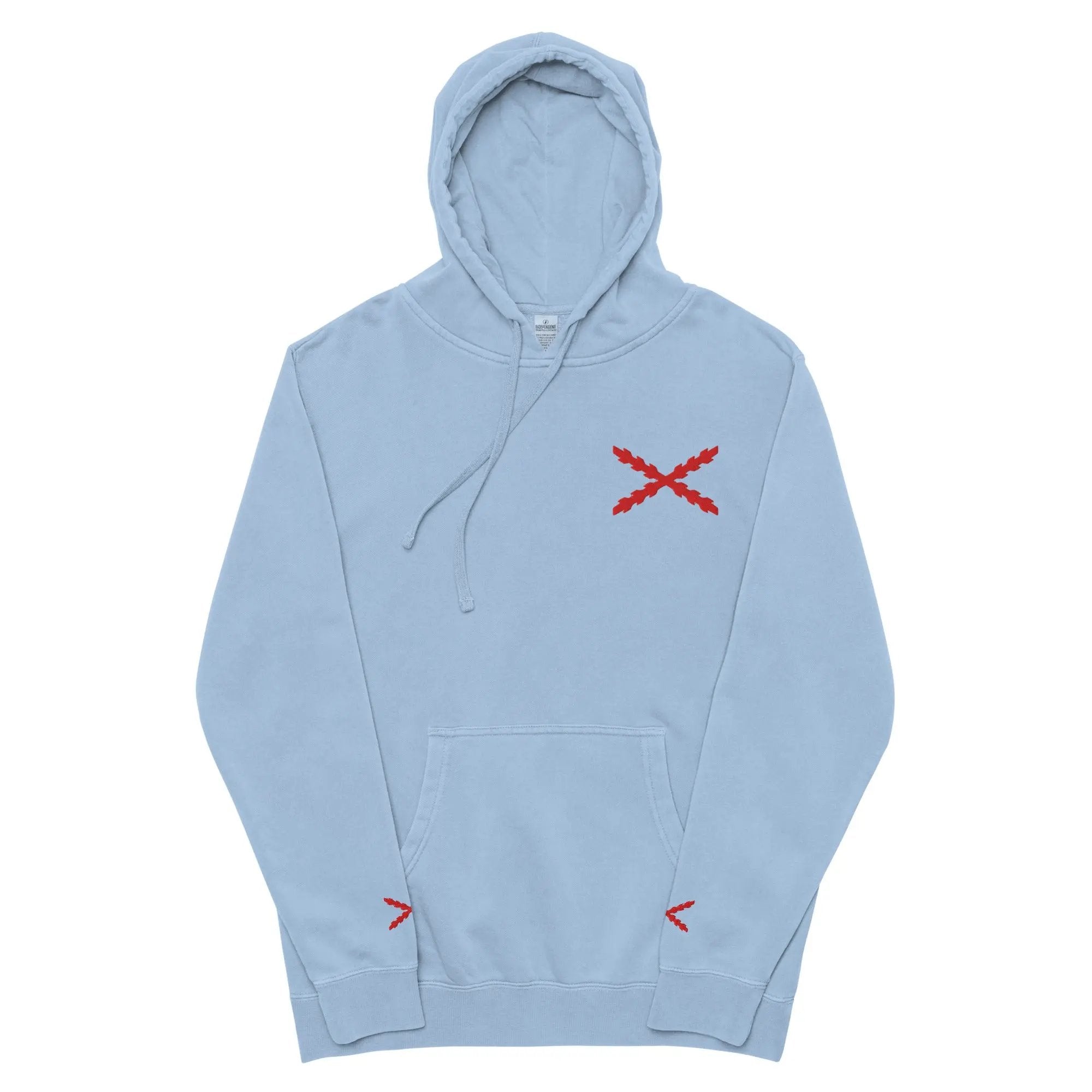 Comprar Sudadera con capucha teñida unisex Cruz de Borgoña La Flamenca de Borgoña Bandera España