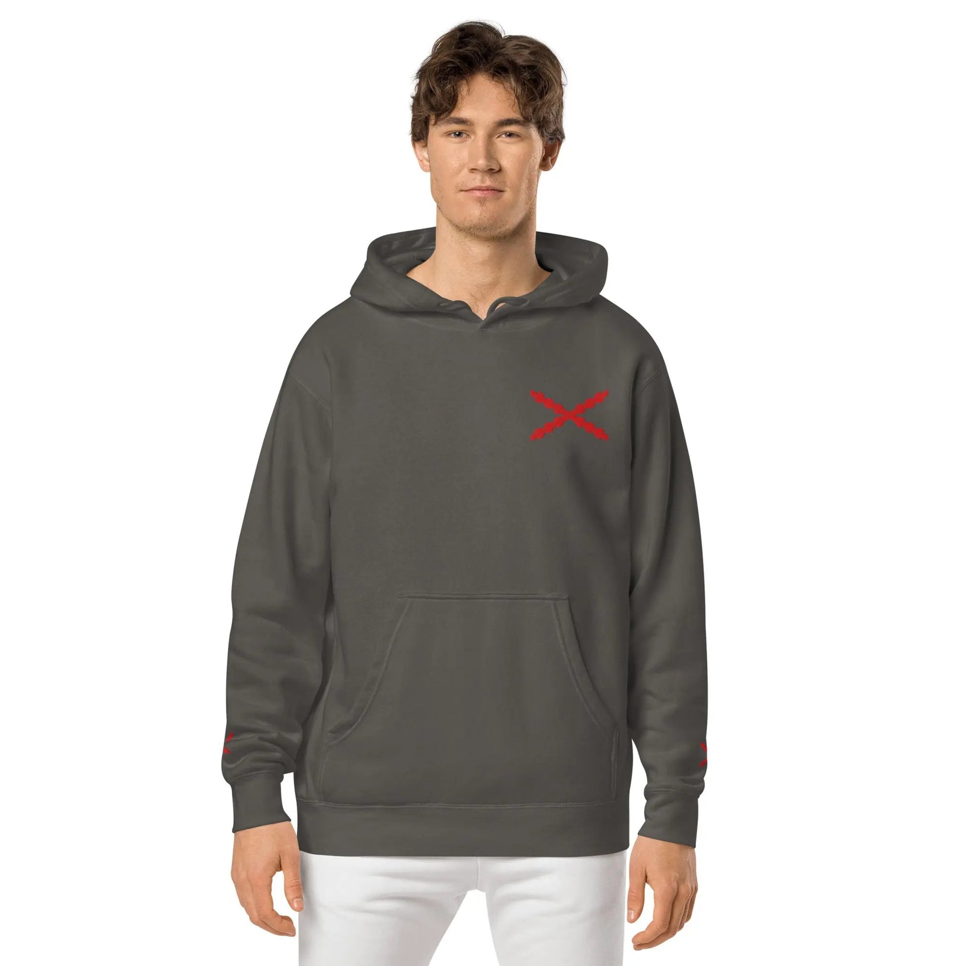 Comprar Sudadera con capucha teñida unisex Cruz de Borgoña La Flamenca de Borgoña Bandera España