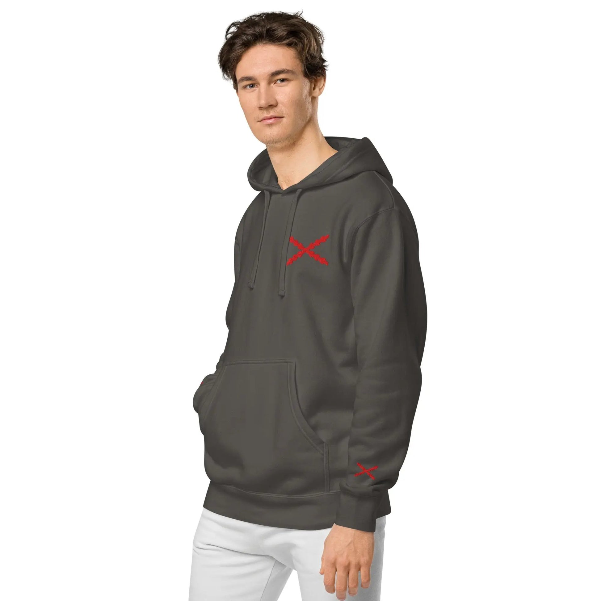 Comprar Sudadera con capucha teñida unisex Cruz de Borgoña La Flamenca de Borgoña Bandera España