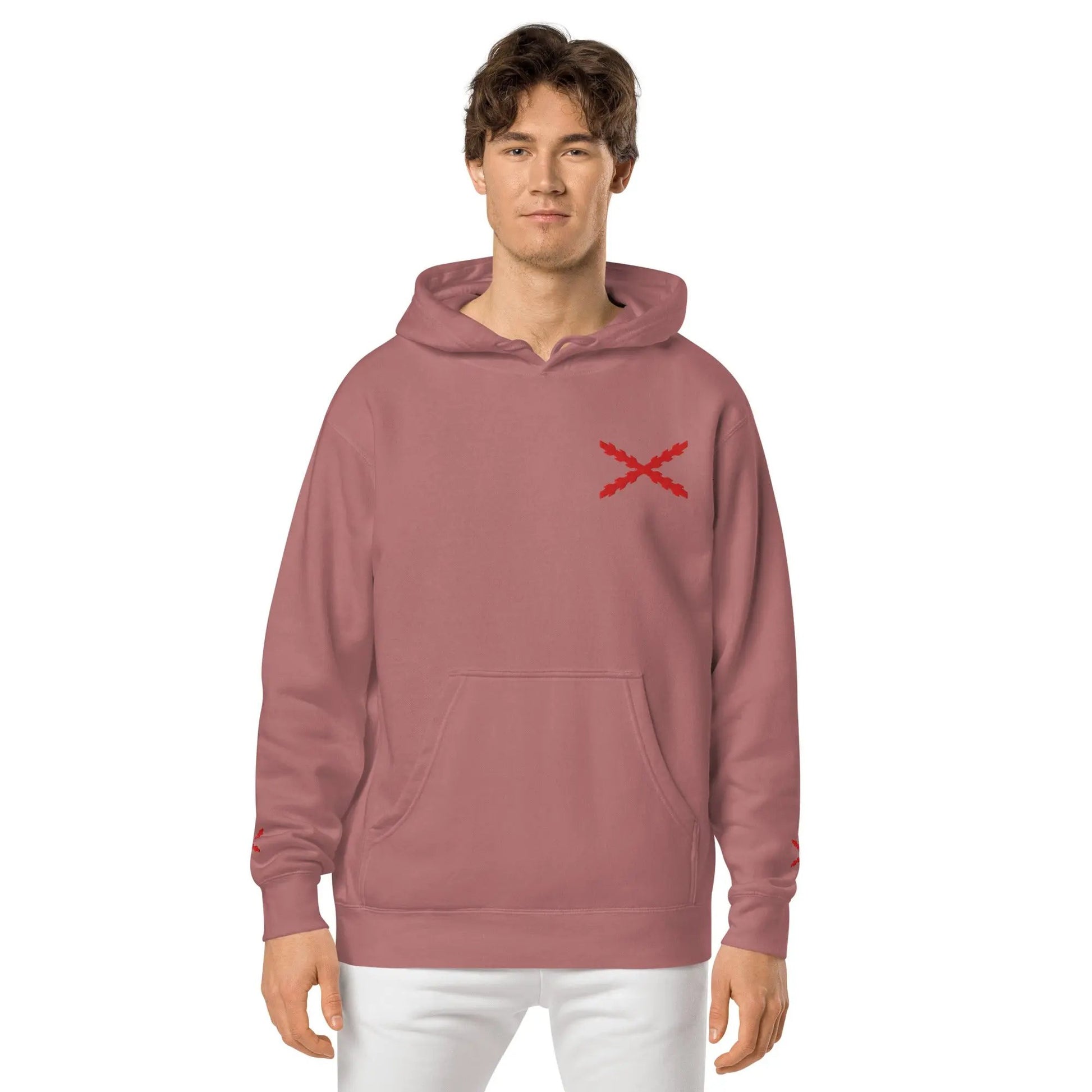 Comprar Sudadera con capucha teñida unisex Cruz de Borgoña La Flamenca de Borgoña Bandera España